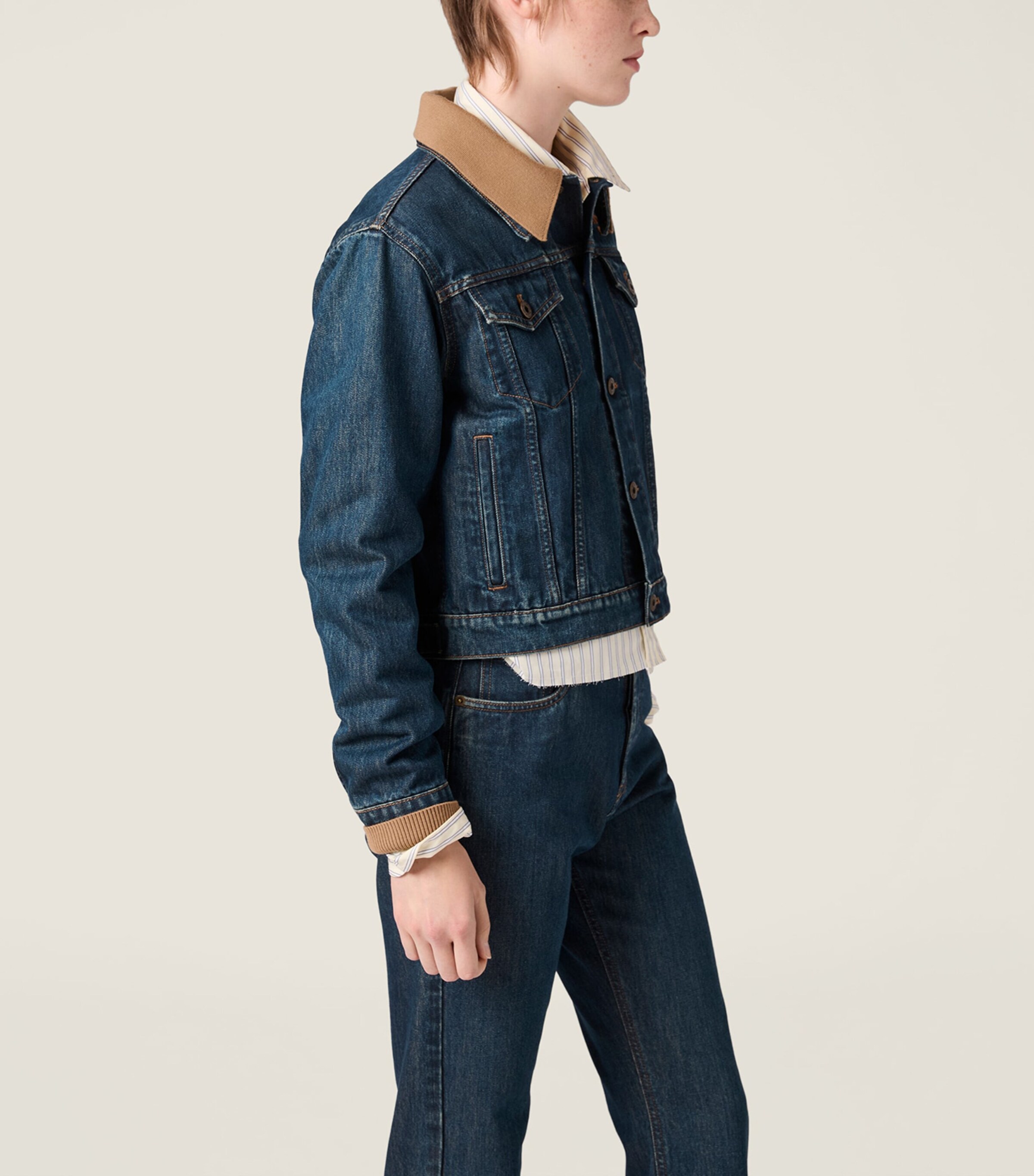 Miu Miu Womens Denim Blouson Jacket Image 5