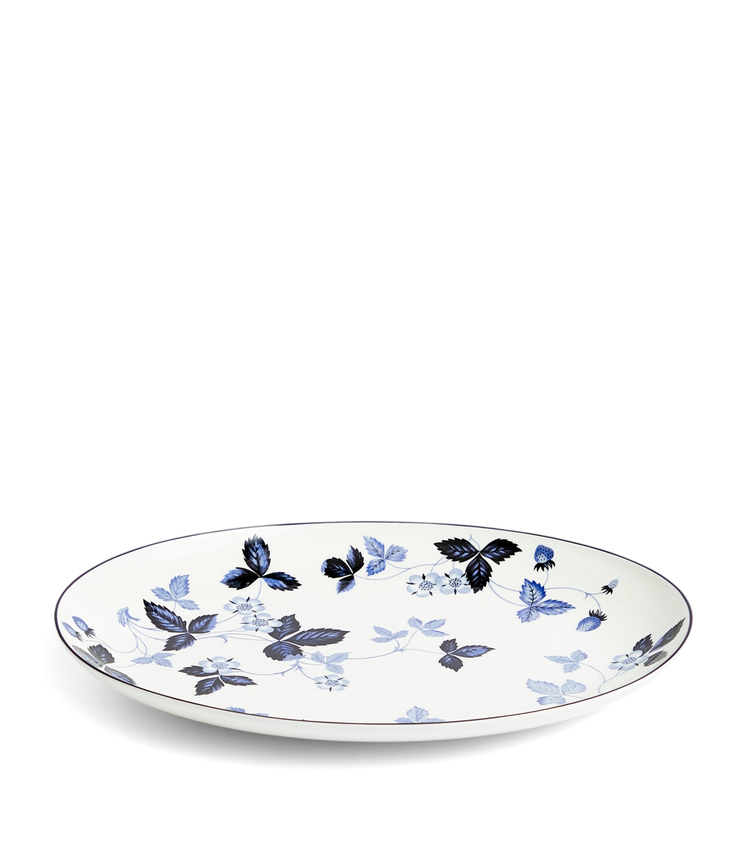Wild Strawberry Inky Blue Oval Plate (30cm) MULTI Image 2