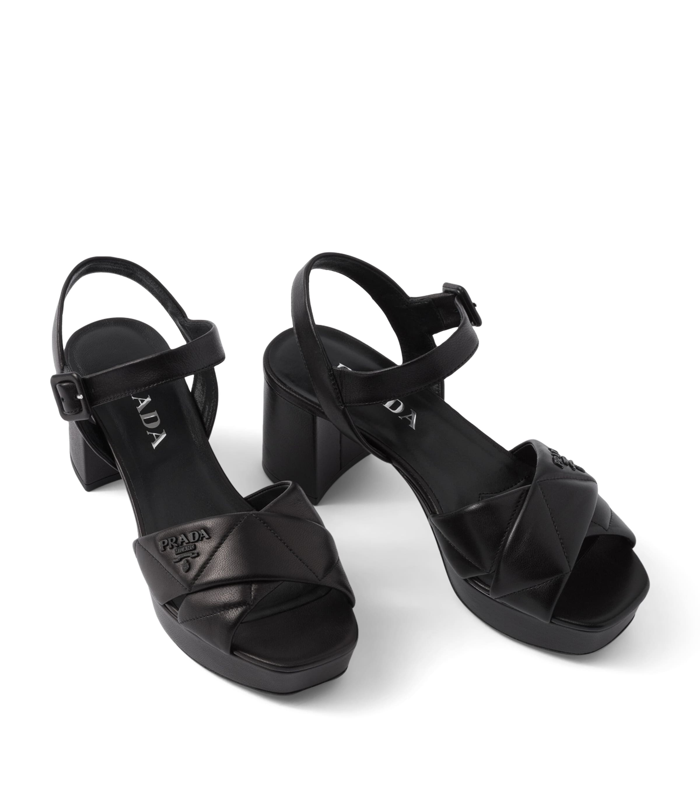 Quilted Leather Platform Sandals 65 F0002 Image 4