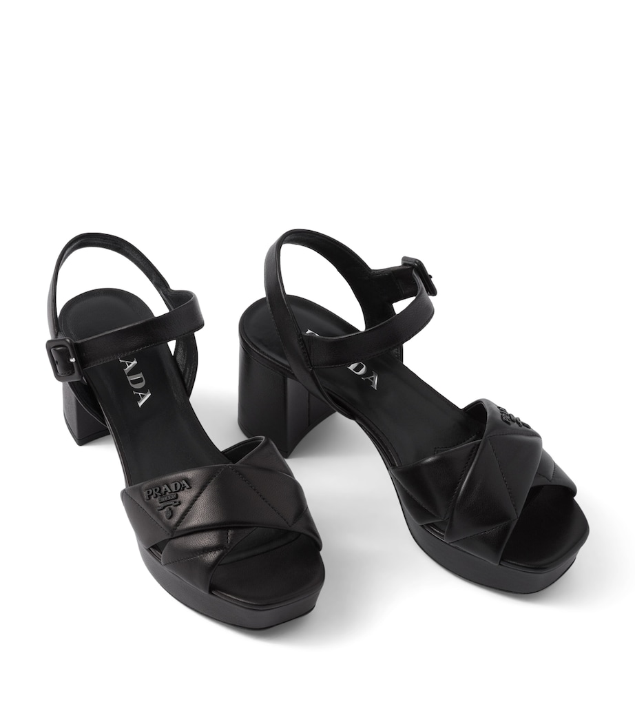 Quilted Leather Platform Sandals 65 F0002 Image 4