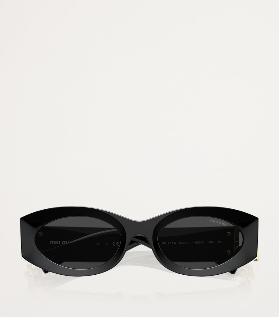 Acetate Oval MU11WS Sunglasses 1AB5S0 Image 5