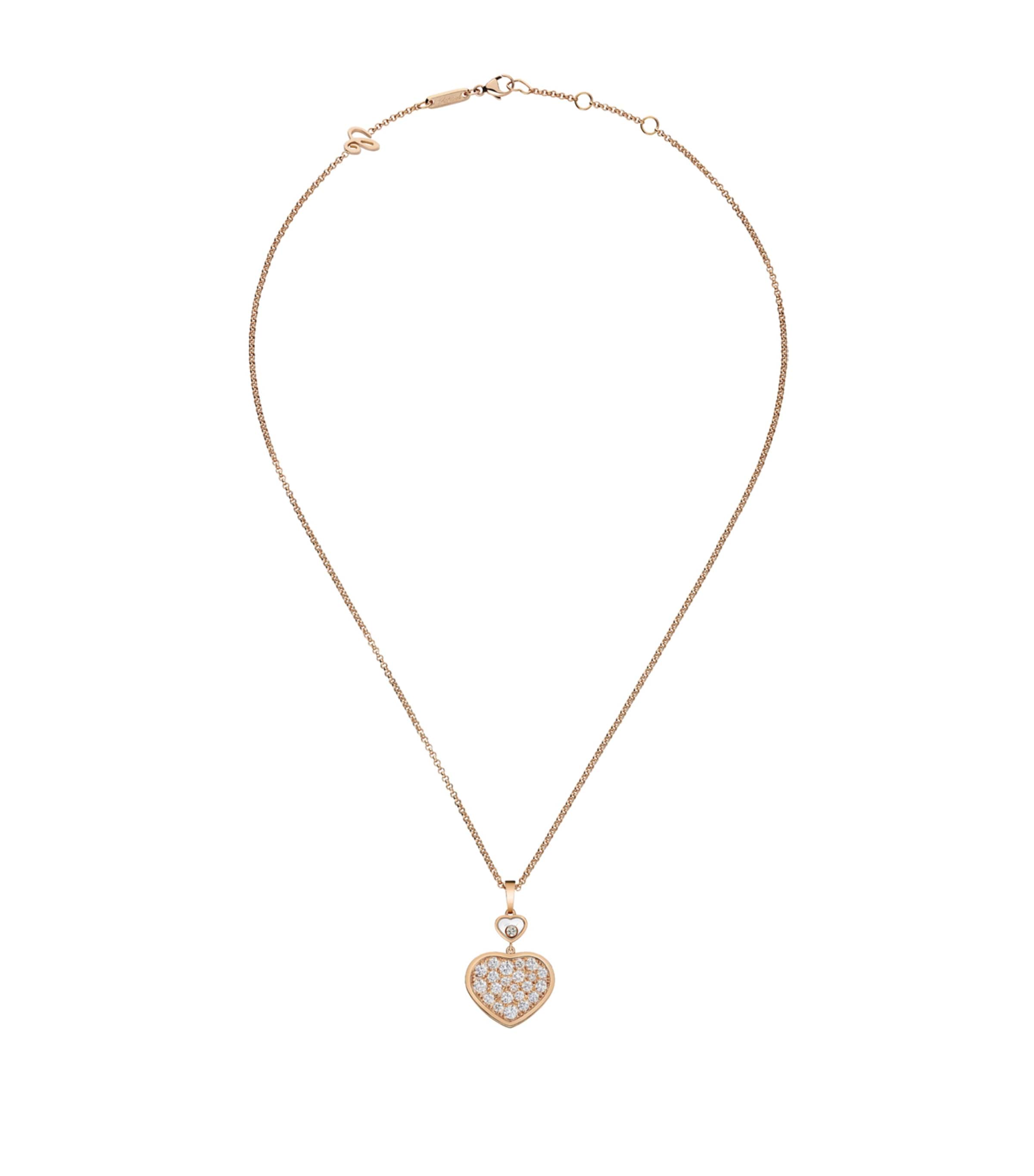 Rose Gold And Diamond Happy Hearts Pendant 18K ROSE GOLD Image 3