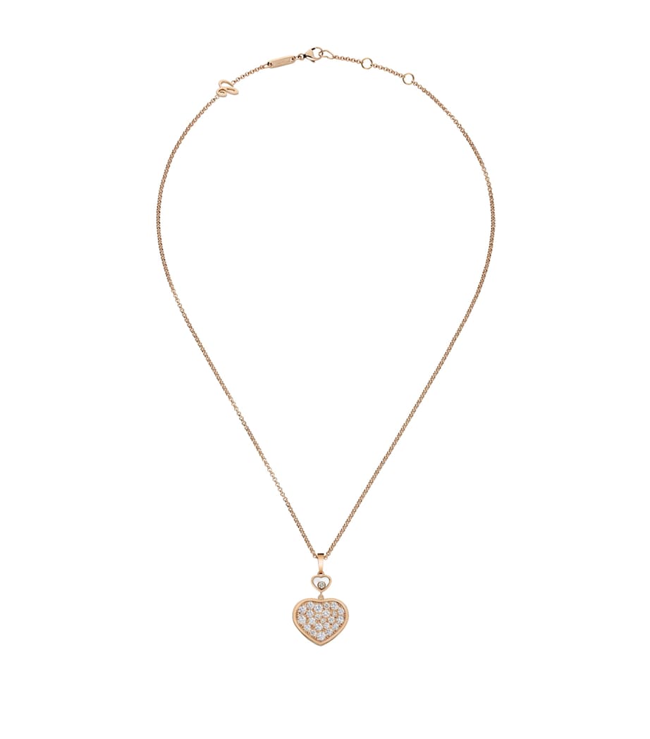 Rose Gold And Diamond Happy Hearts Pendant 18K ROSE GOLD Image 3