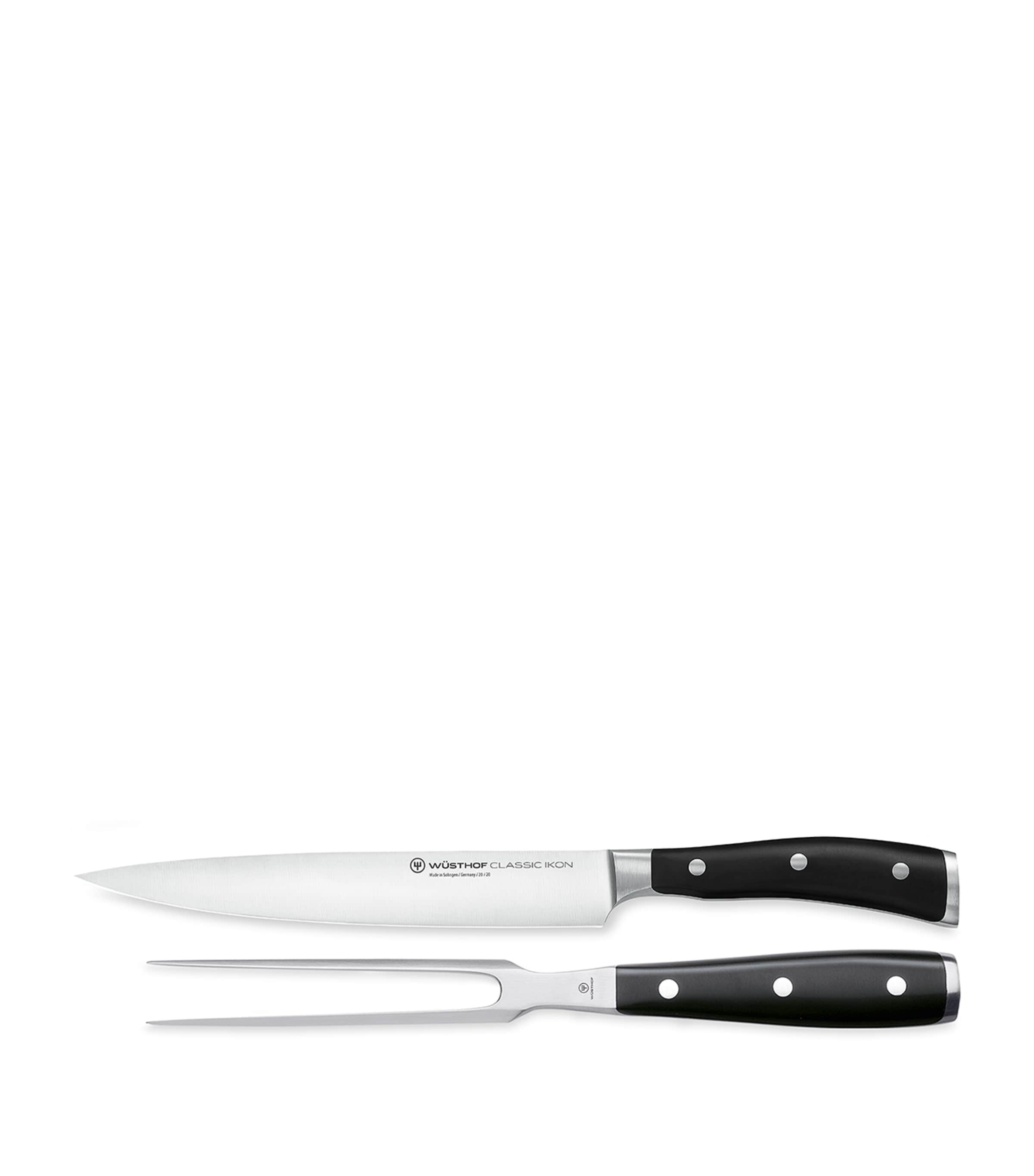 Wusthof Classic Ikon Carving Set In Black