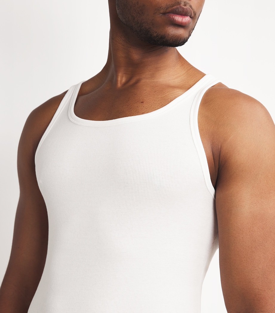 Cotton Ribbed Tank Tops (Pack of 3) CHALK Image 7