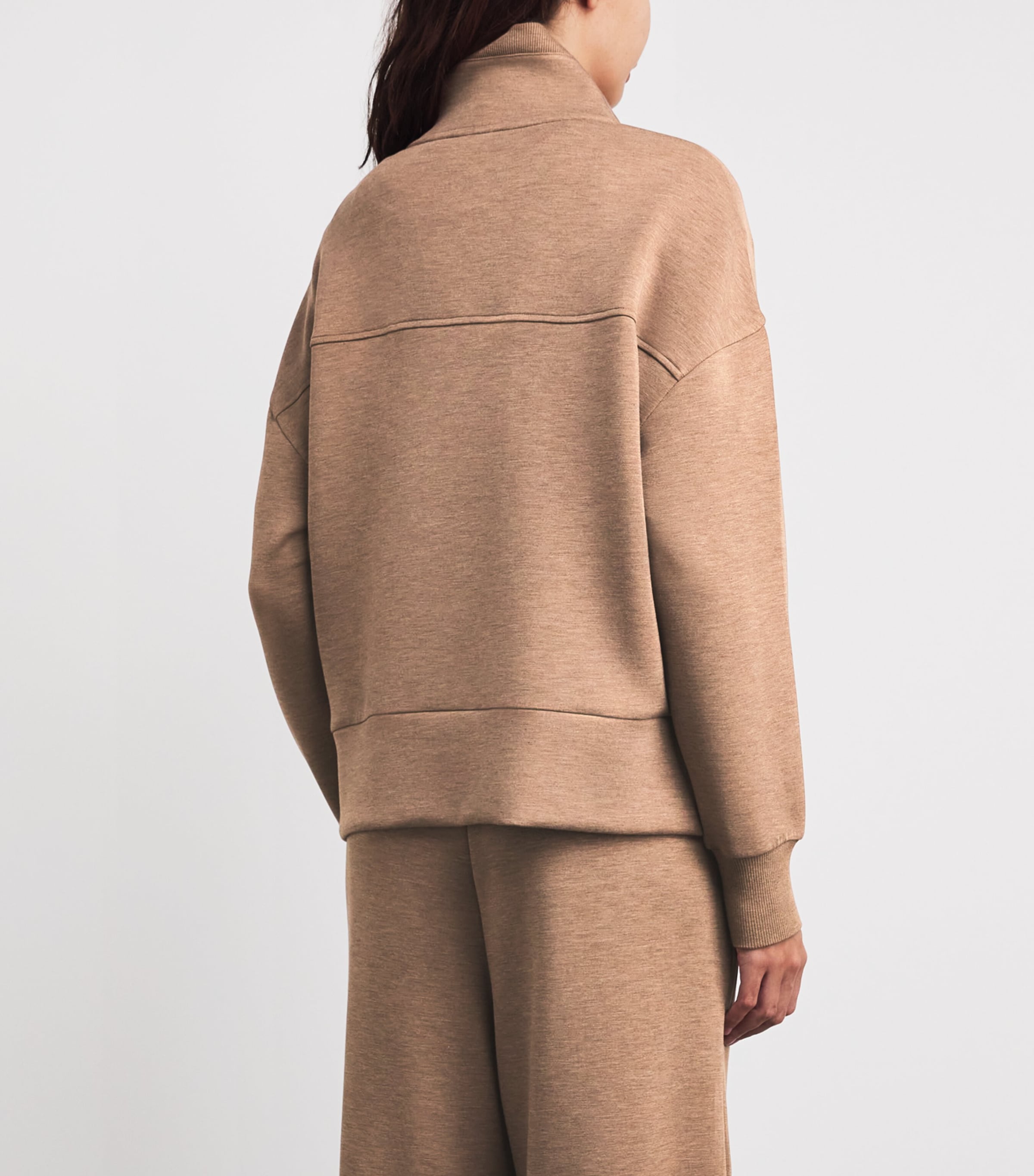 Varley Womens DoubleSoft Kayleigh Half-Zip Sweatshirt Golden Bronze Marl Image 5
