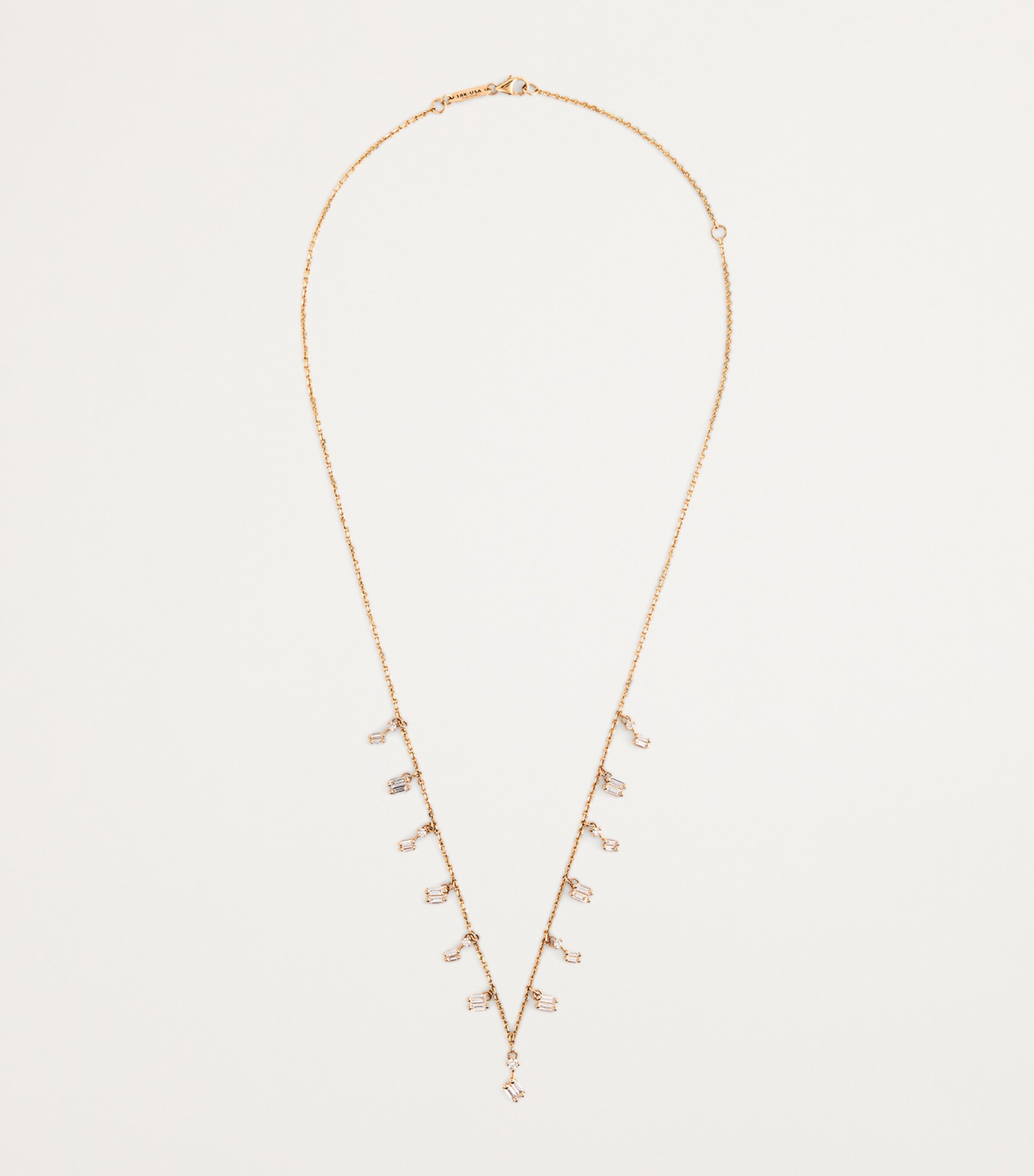 Rose Gold and Diamond Classic Fireworks Cascade Necklace 18K RG/WD Image 3