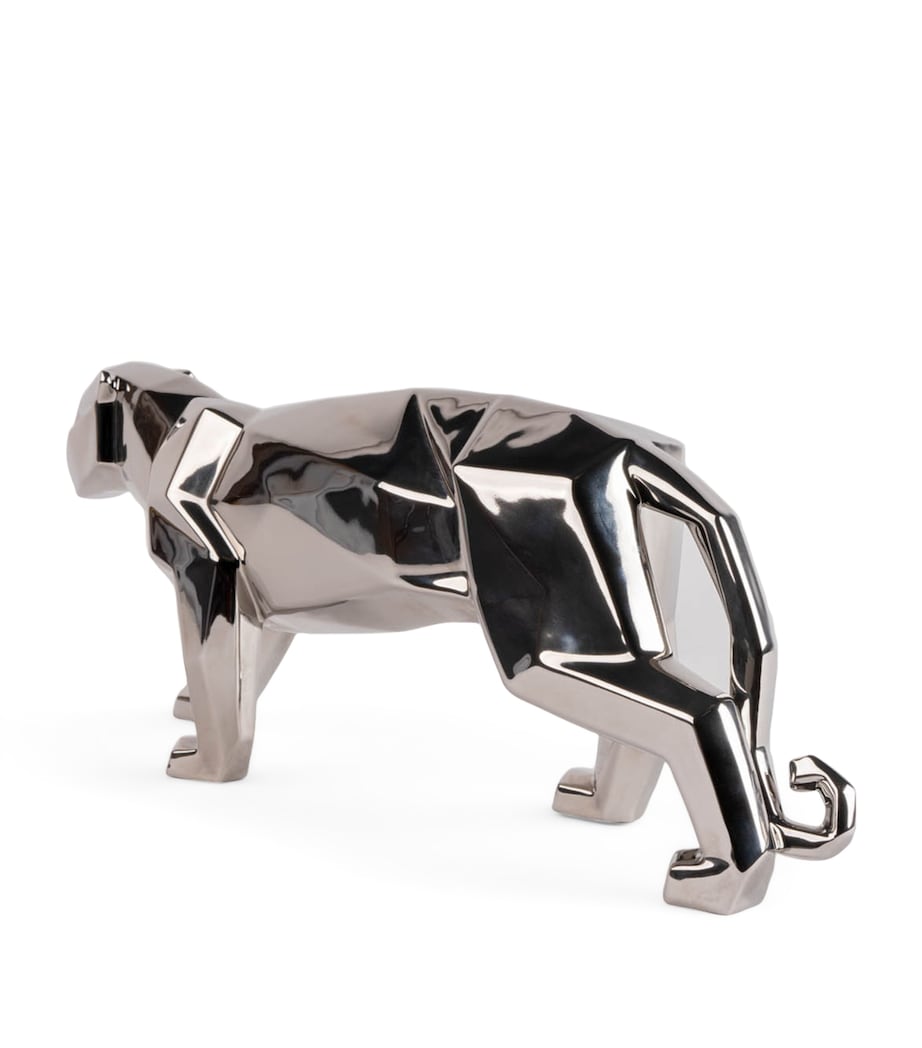 Porcelain Panther Figurine SILVER Image 4