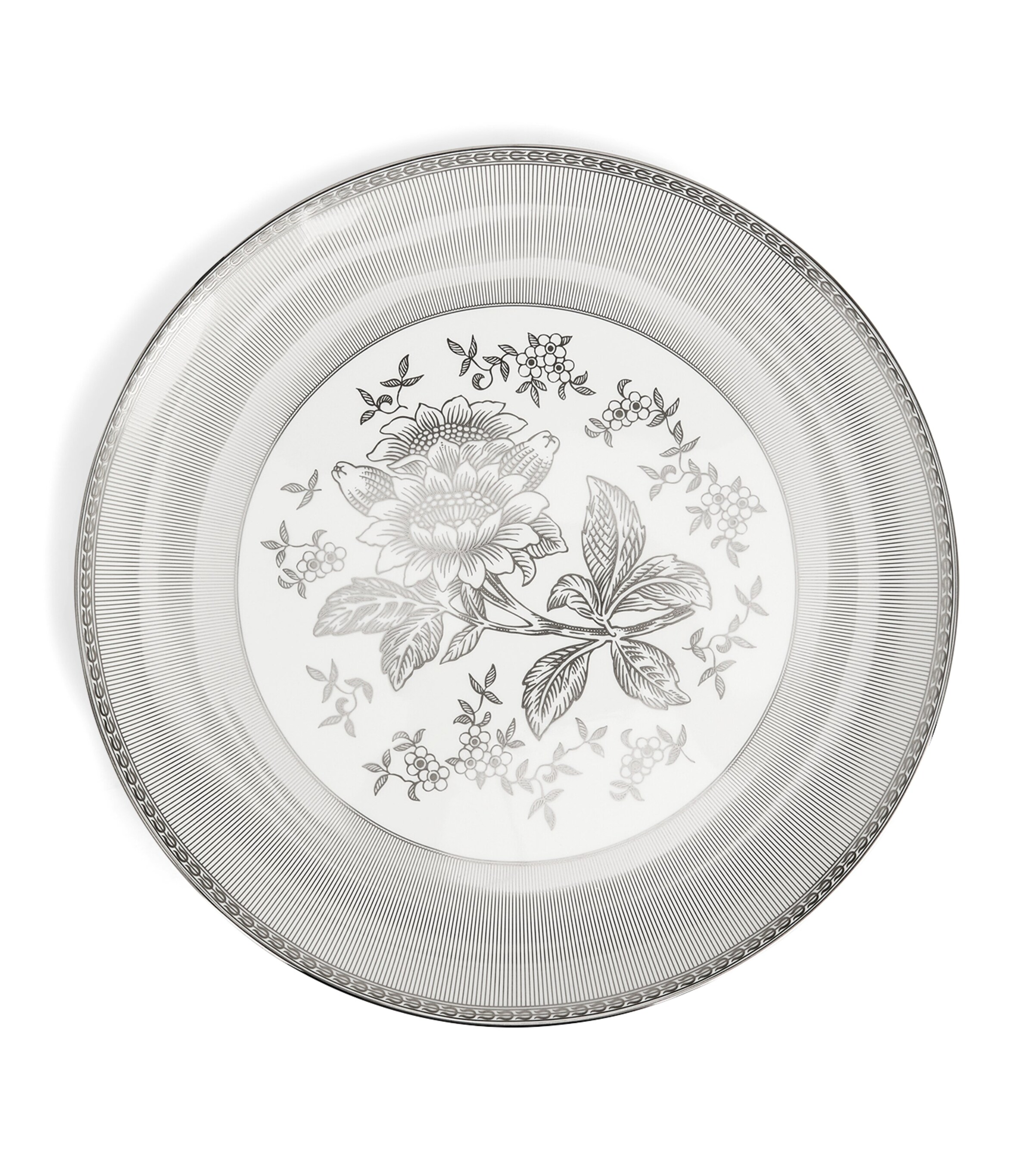 Wedgwood Bone China Silver Tonquin Plate (34cm) Silver Image 9