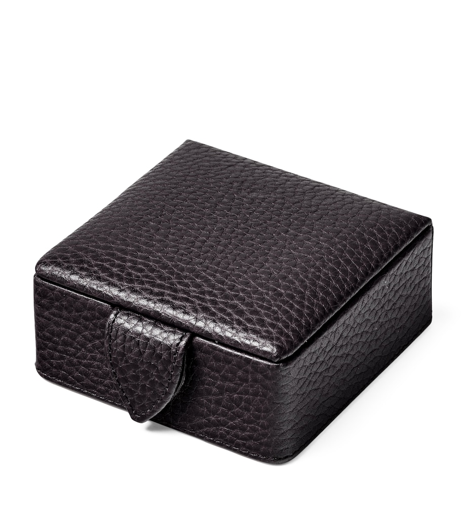 Small Leather Stud Box BLACK Image 2