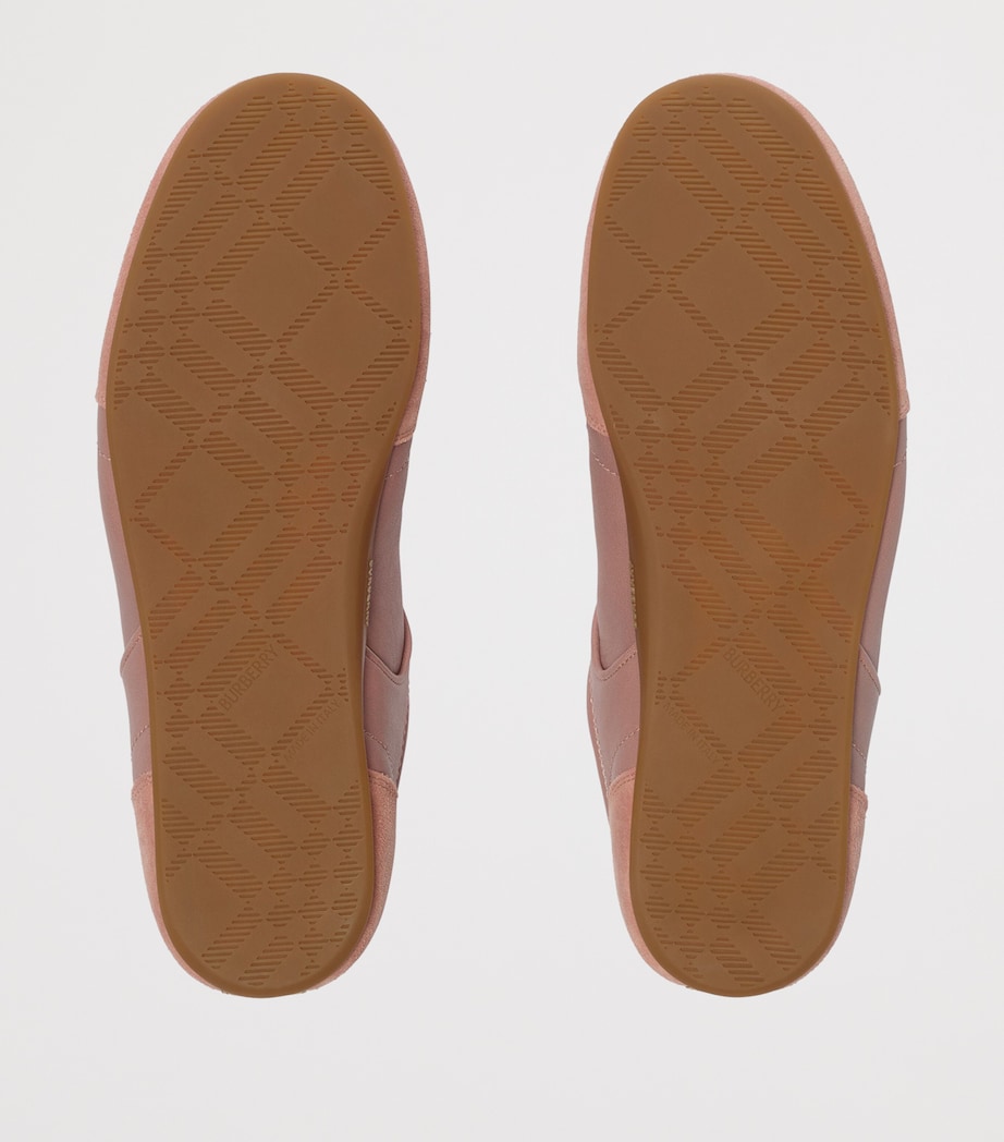 Burberry Leather Knight Runner Sneakers Duskyrose Dovebeige Image 5