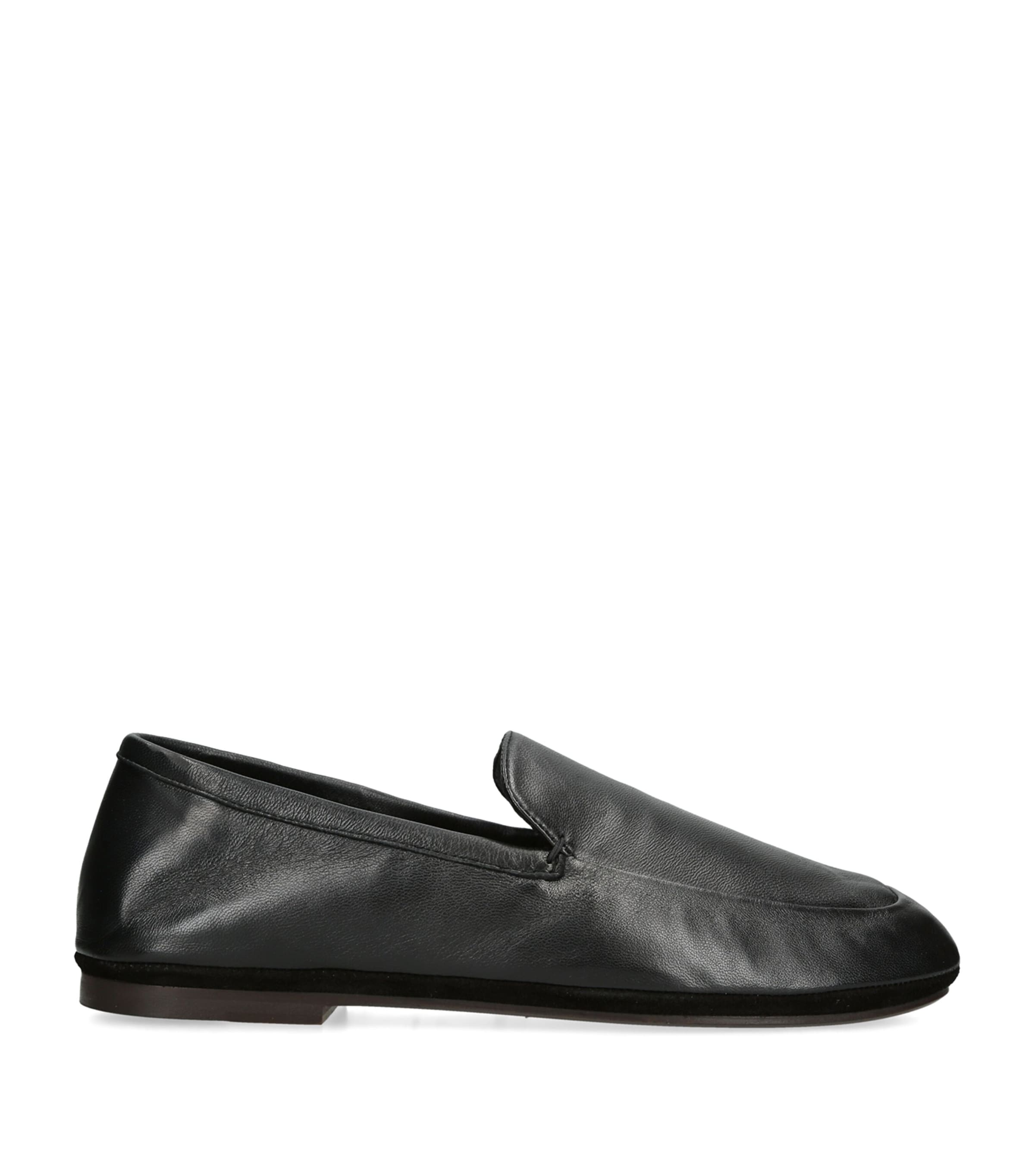 Lemaire Leather Outdoor Slippers Black Image 1