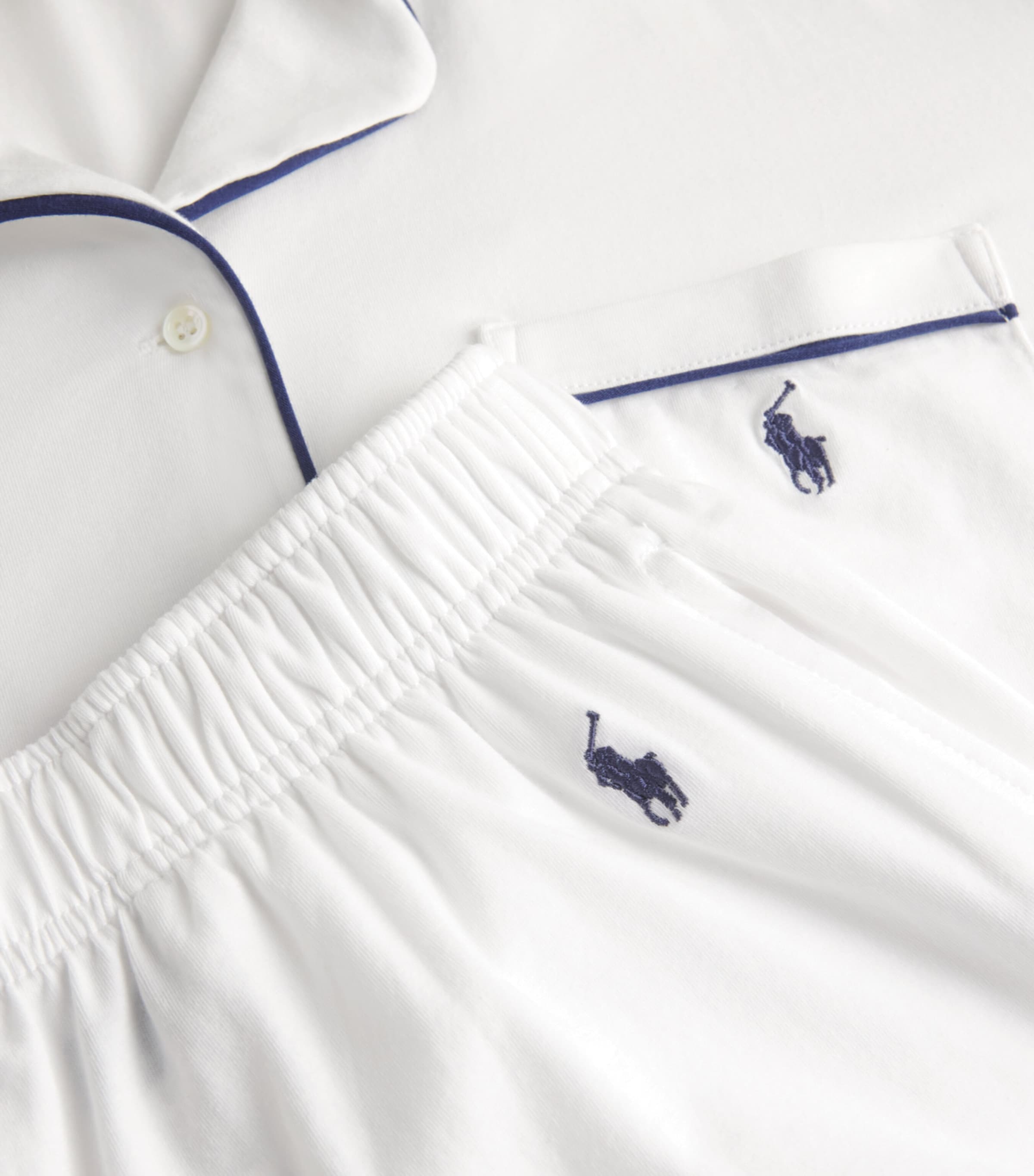Polo Ralph Lauren White Cotton-Blend Short Pyjama Set | Harrods US