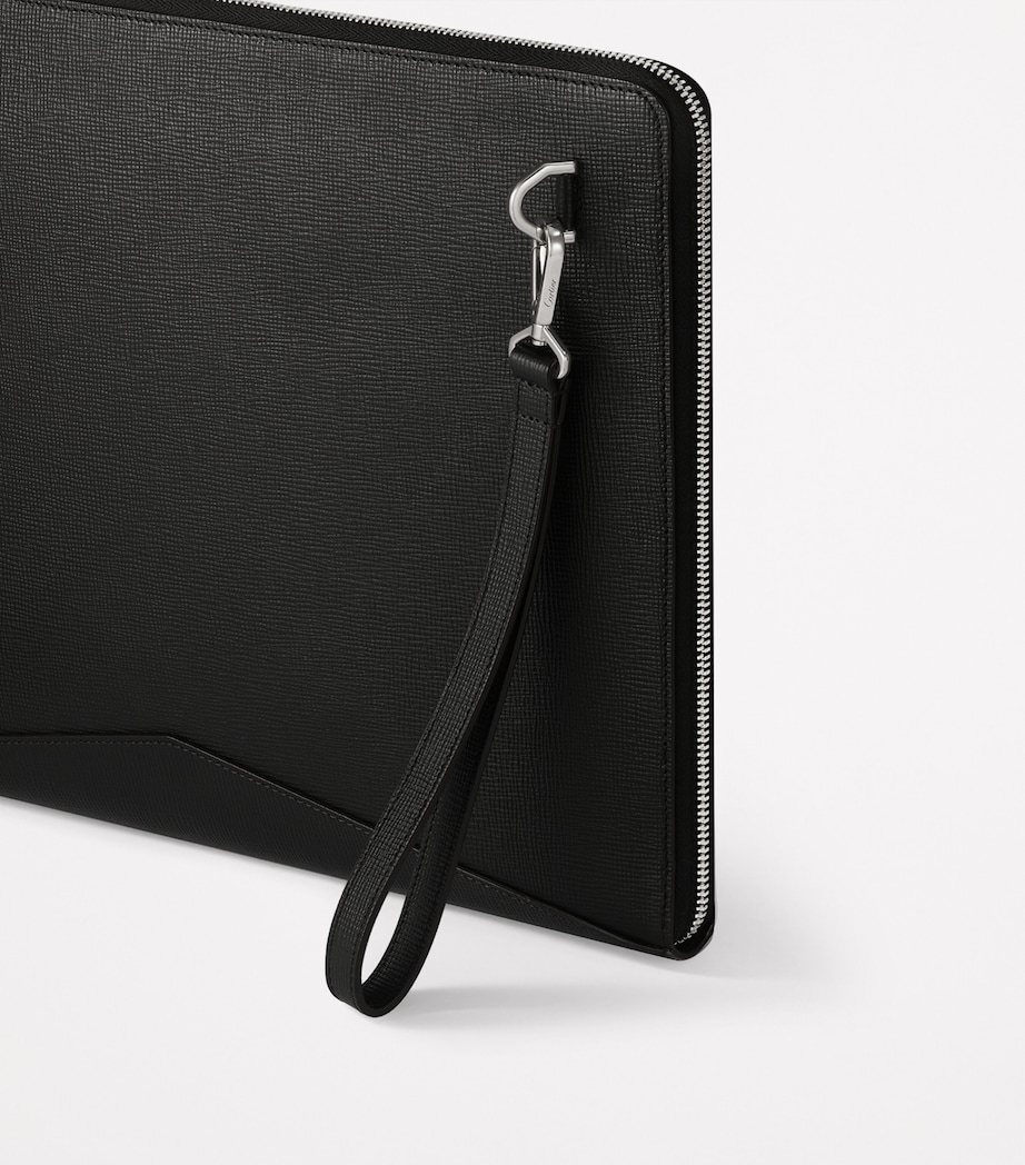 Leather Losange Portfolio Bag BLACK Image 3