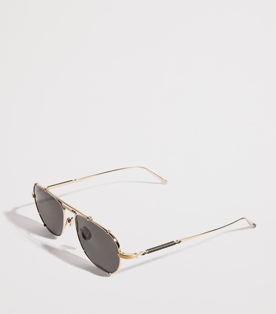 M3151 Aviator Sunglasses BRUSHED GOLD GREY Image 2