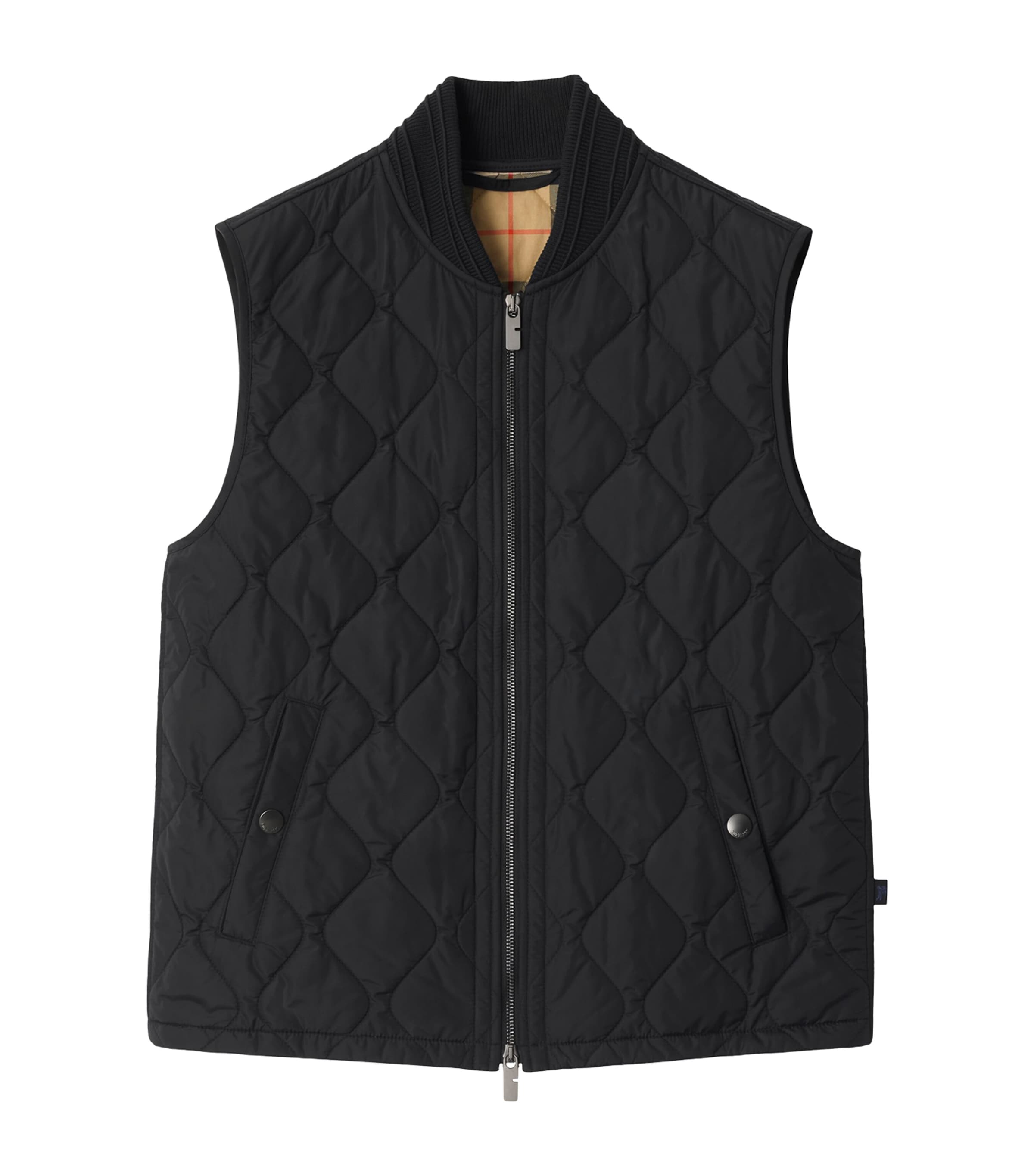 Burberry Mens Quilted Gilet Black Image 1
