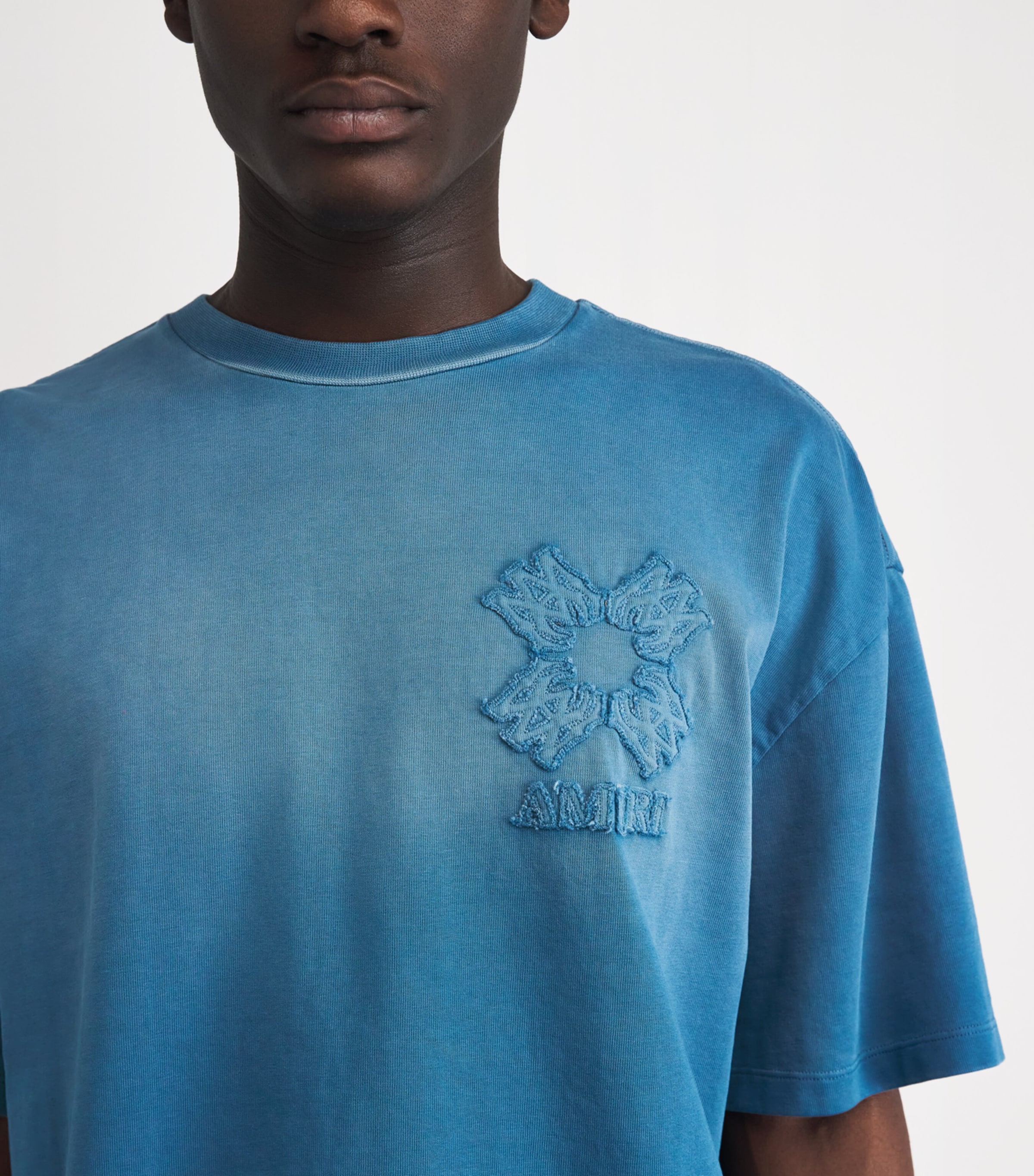 AMIRI Mens Oversized Quad T-Shirt Dark Indigo Image 3