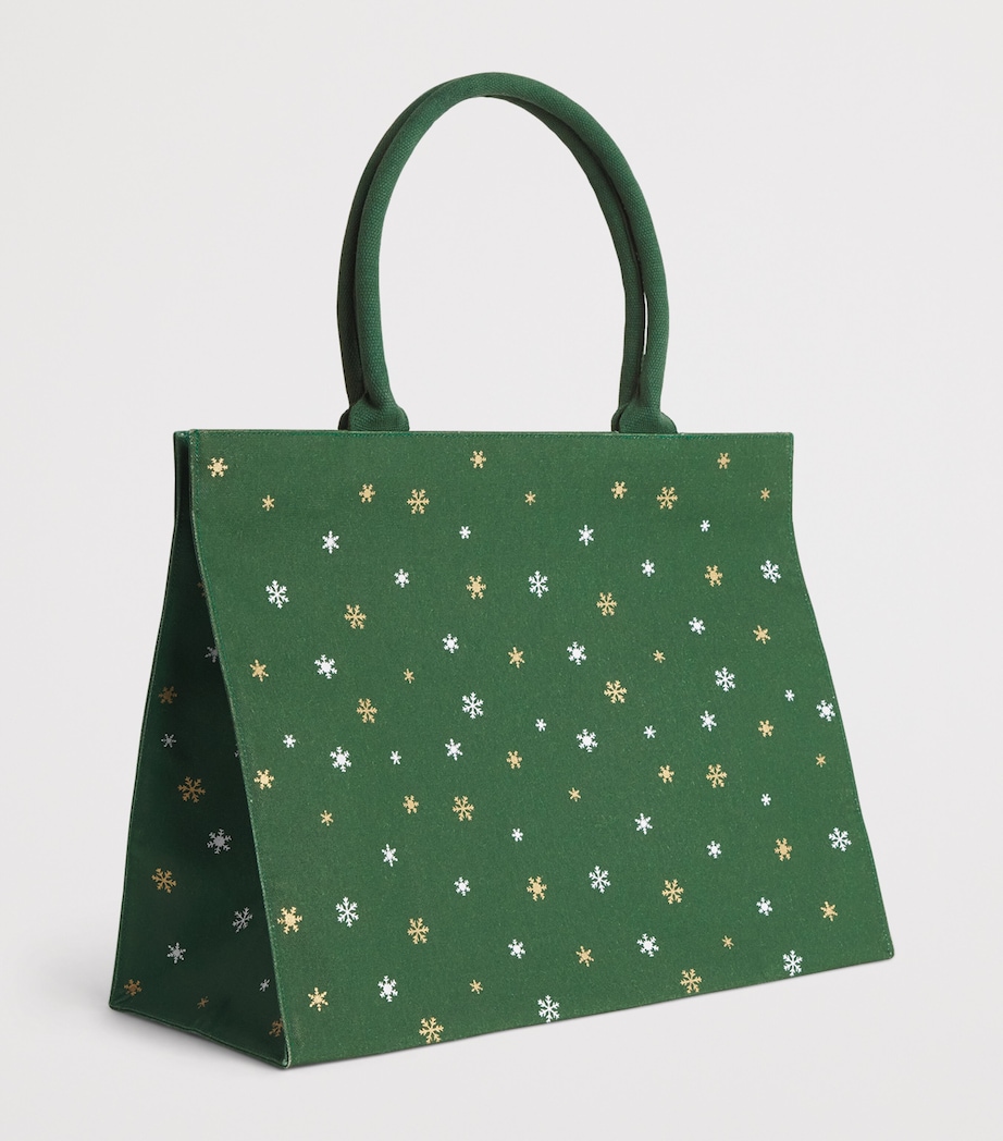 Harrods Medium Christmas Bear Tote Bag Harrods Green Image 2