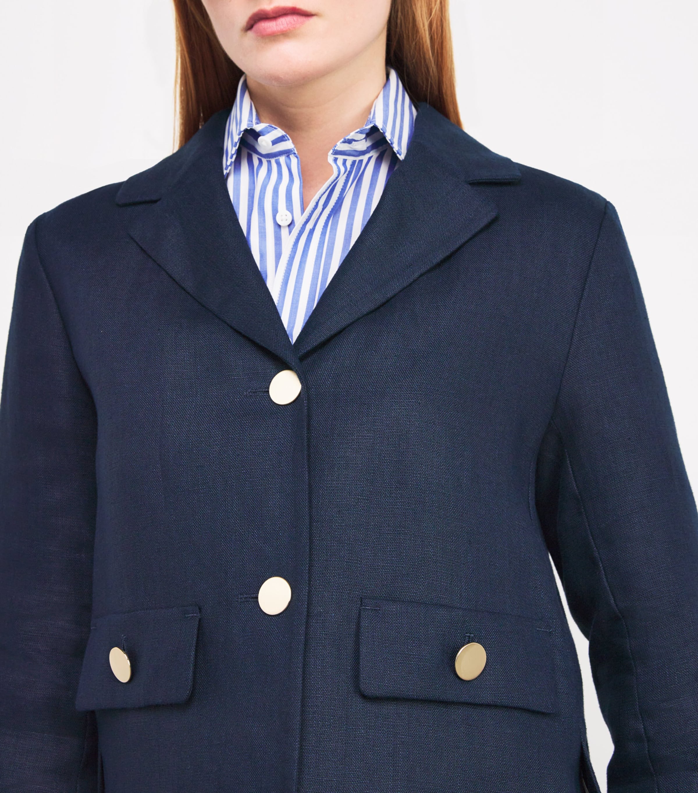 Max Mara Linen Single-Breasted Blazer | Harrods US