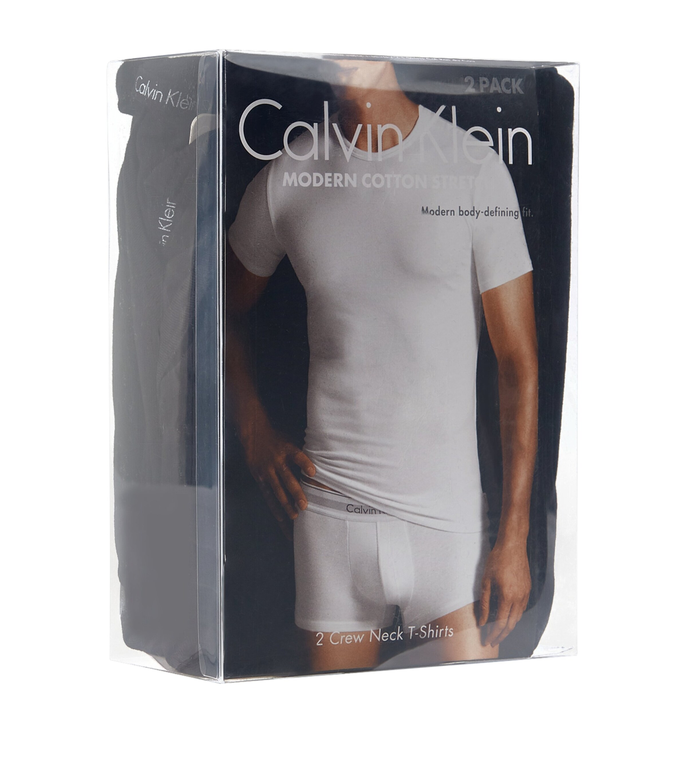 Calvin Klein Mens Modern Cotton T-Shirts (Pack of 2) Black Image 4
