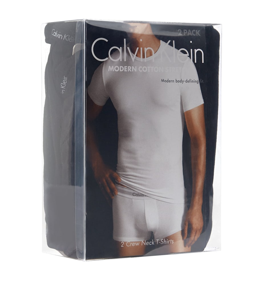 Calvin Klein Mens Modern Cotton T-Shirts (Pack of 2) Black Image 4