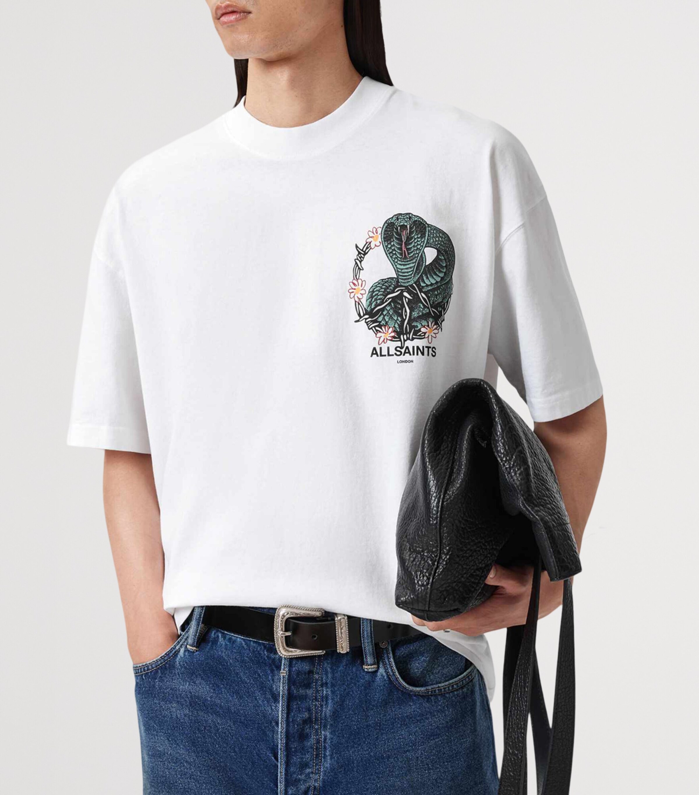 Cotton Snakebite Graphic T-Shirt OPTIC WHITE Image 8