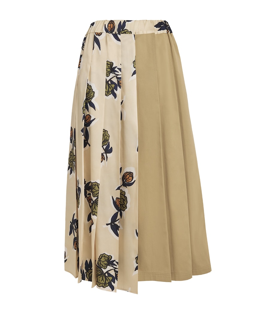 Pleated Midi Skirt BEIGE Image 1