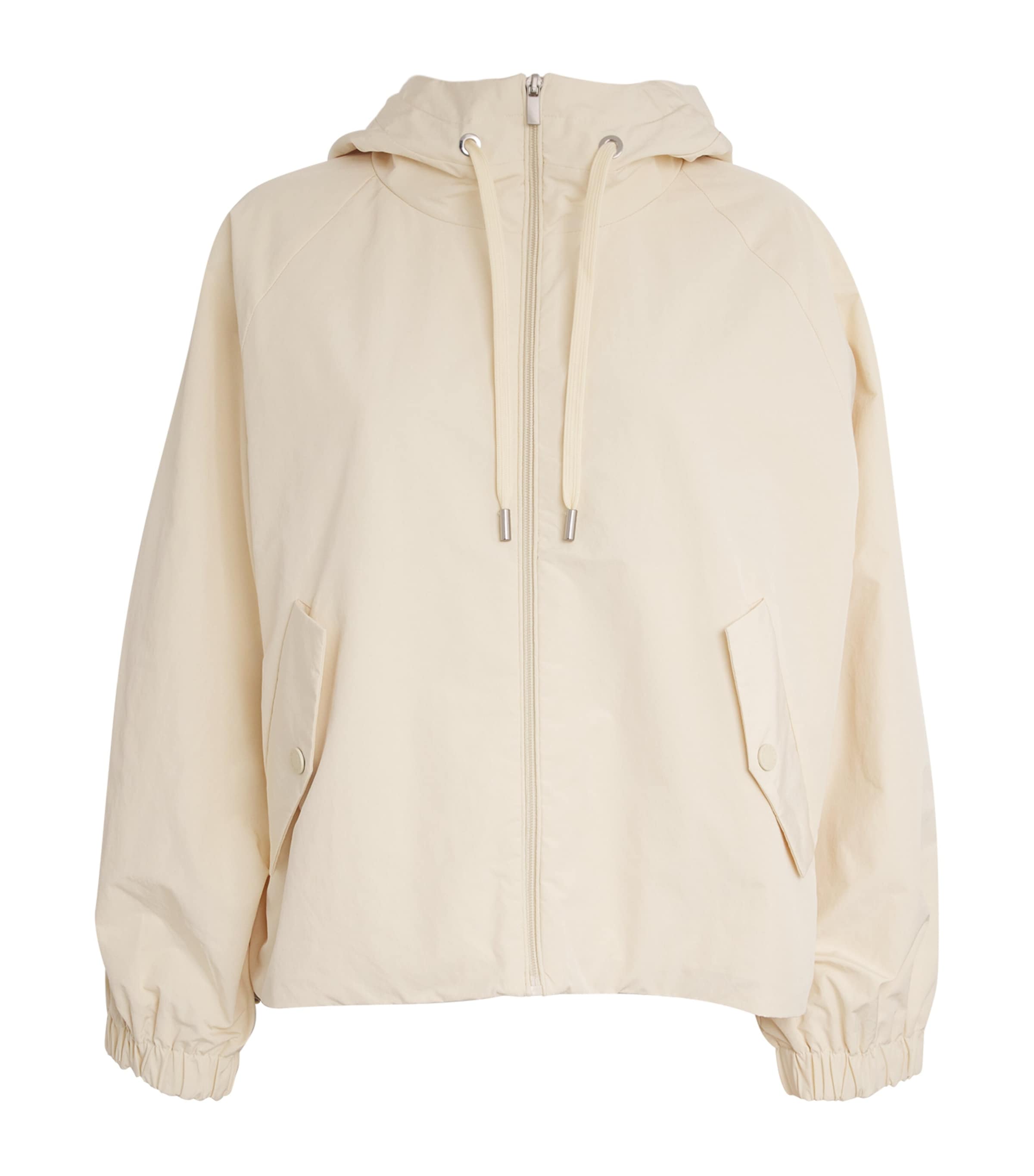 Shop Weekend Max Mara Hooded Windbreaker Jacket In White