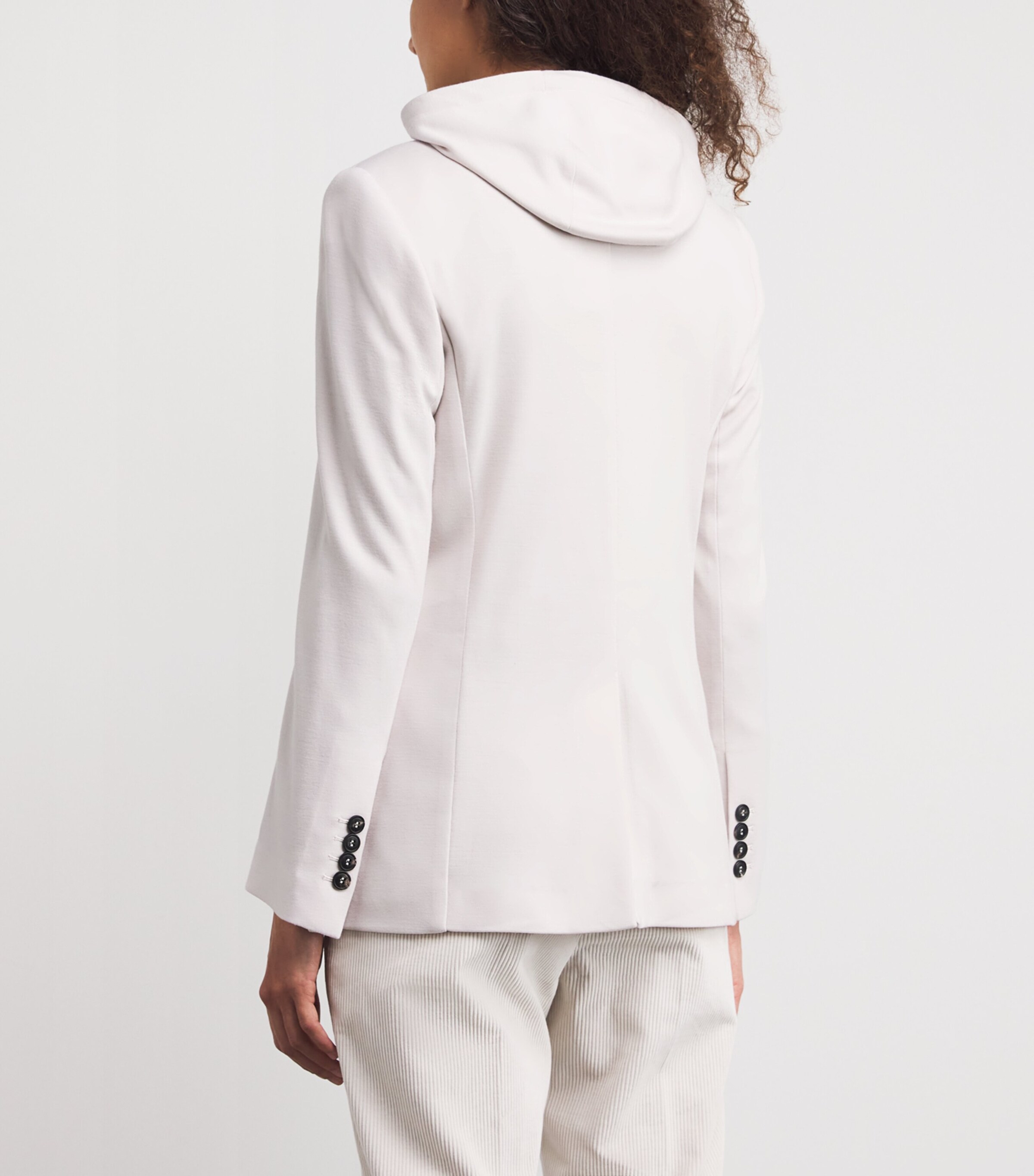 Stretch-Cotton Layered Blazer SABBIA Image 4