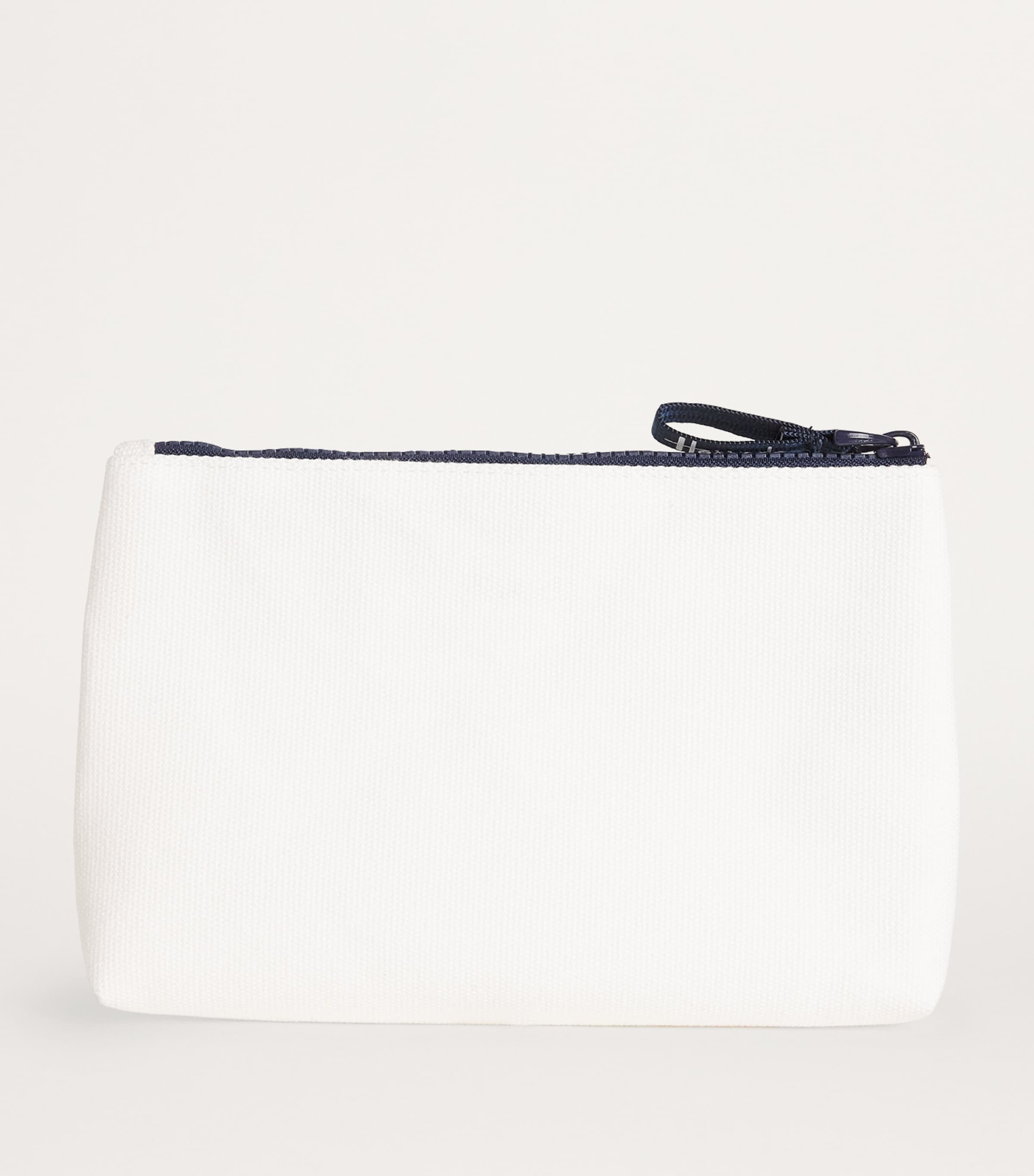 Harrods Small Cotton Logo Pouch Ivory Image 2