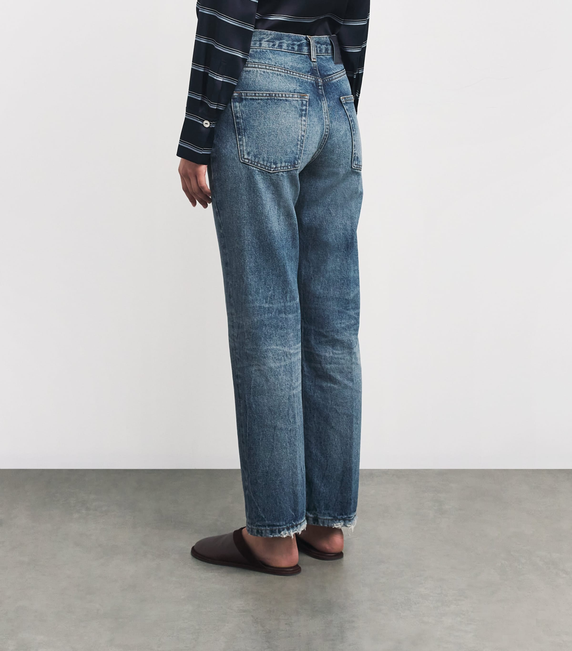 Mid-Rise Straight Jeans BLUE JEAN Image 4