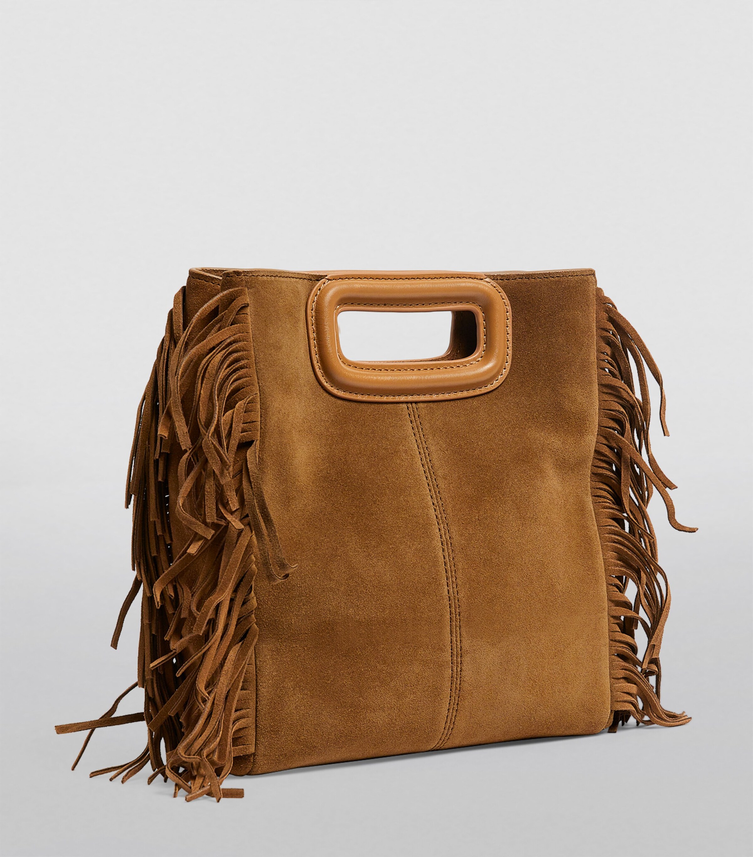 Suede M Top-Handle Bag CAMEL Image 3