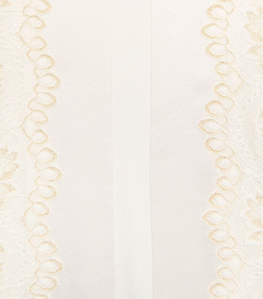 Bocan Womens Lace-Tim Sera Robe Off White Image 6