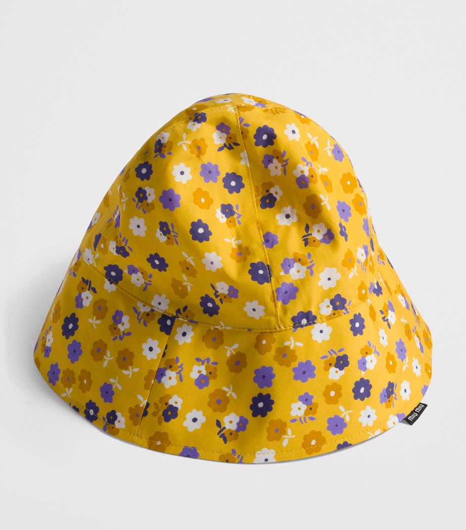 Miu Miu Cotton Floral Bucket Hat Yellow Image 3