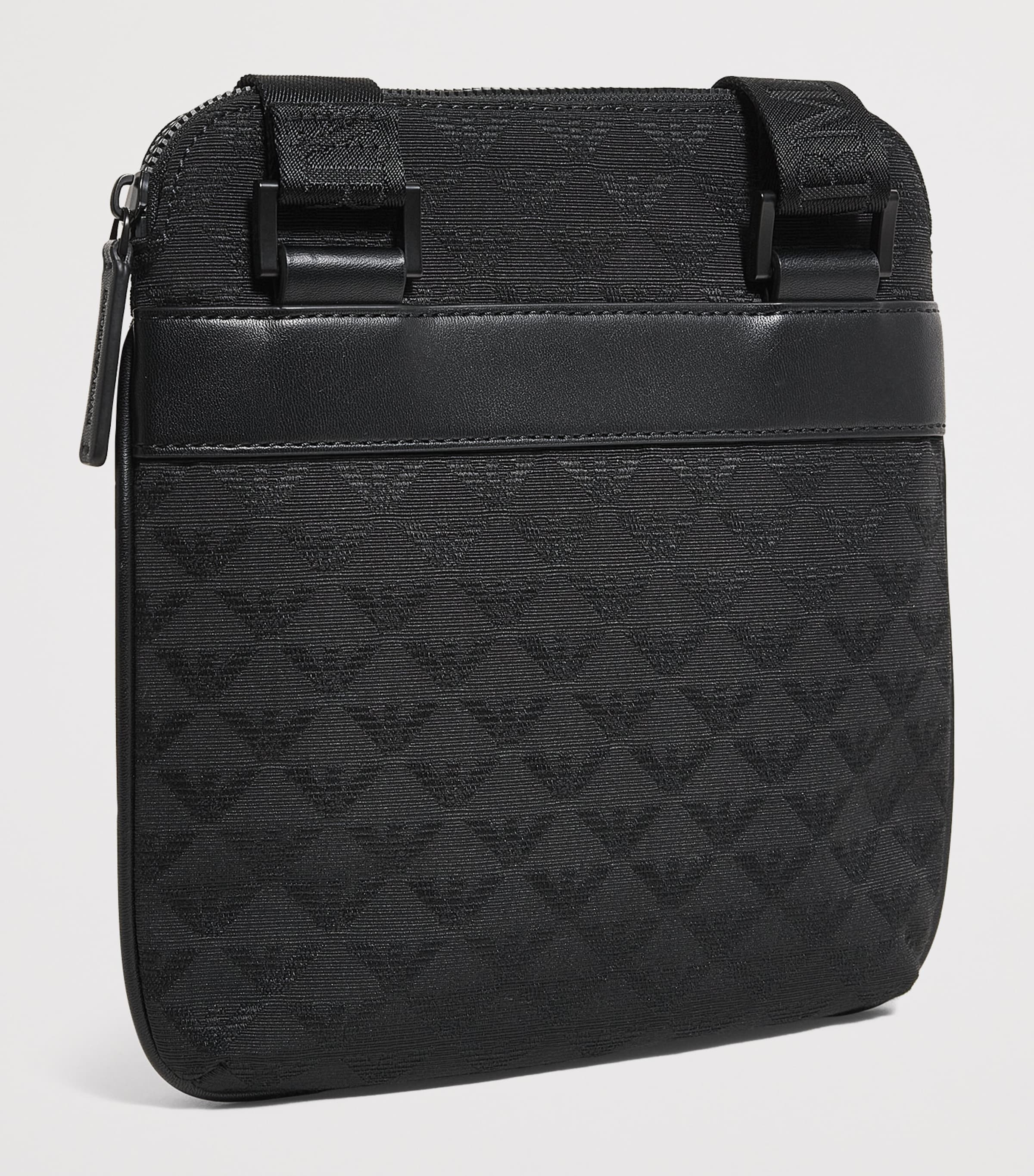Emporio Armani Black Logo Cross-Body Bag | Harrods US