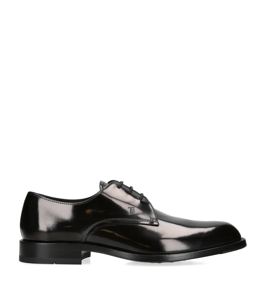 Leather Derby Shoes BLACK Image 1