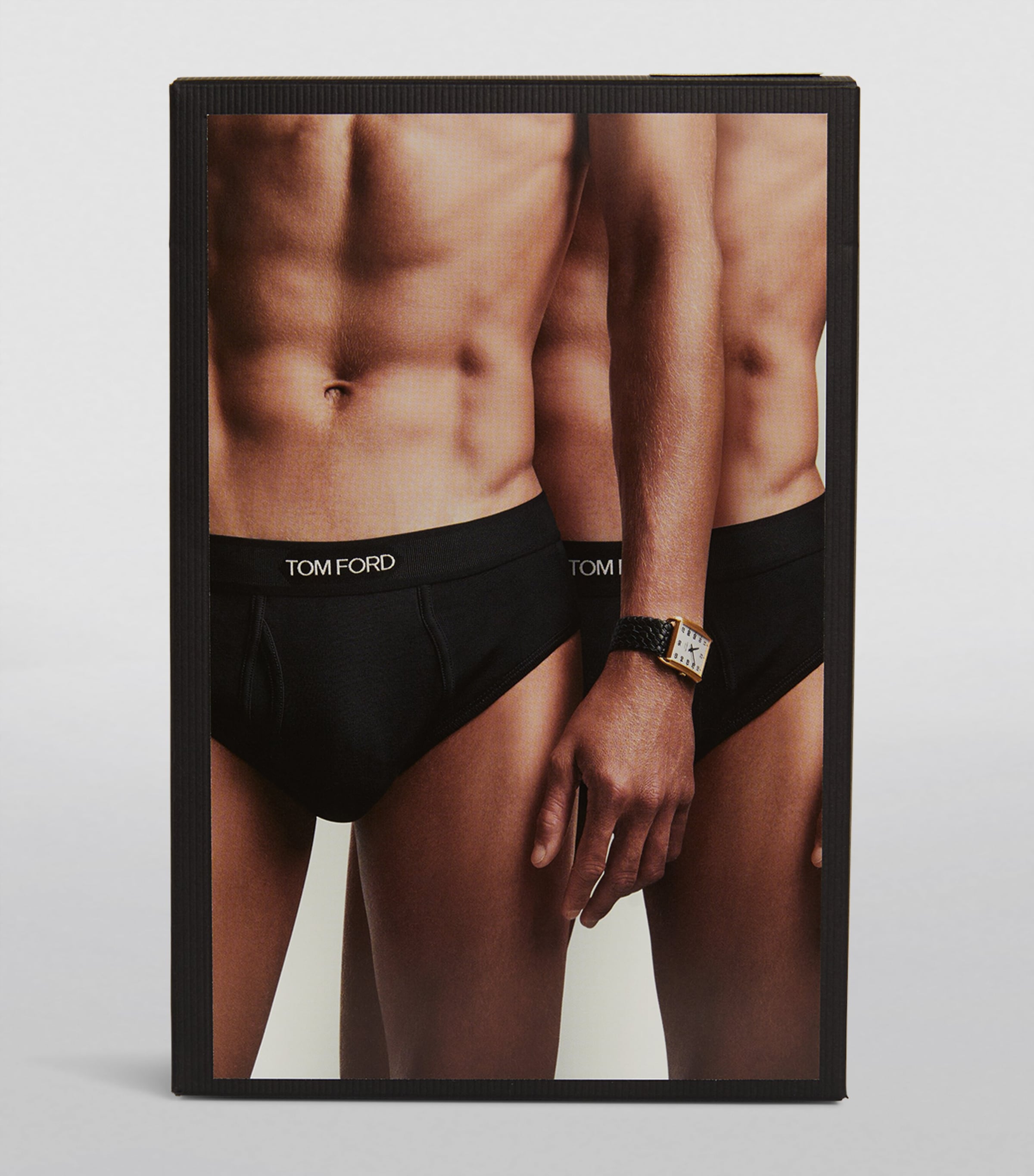 Stretch-Cotton Logo Briefs (Pack of 2) 002 BLACK Image 5