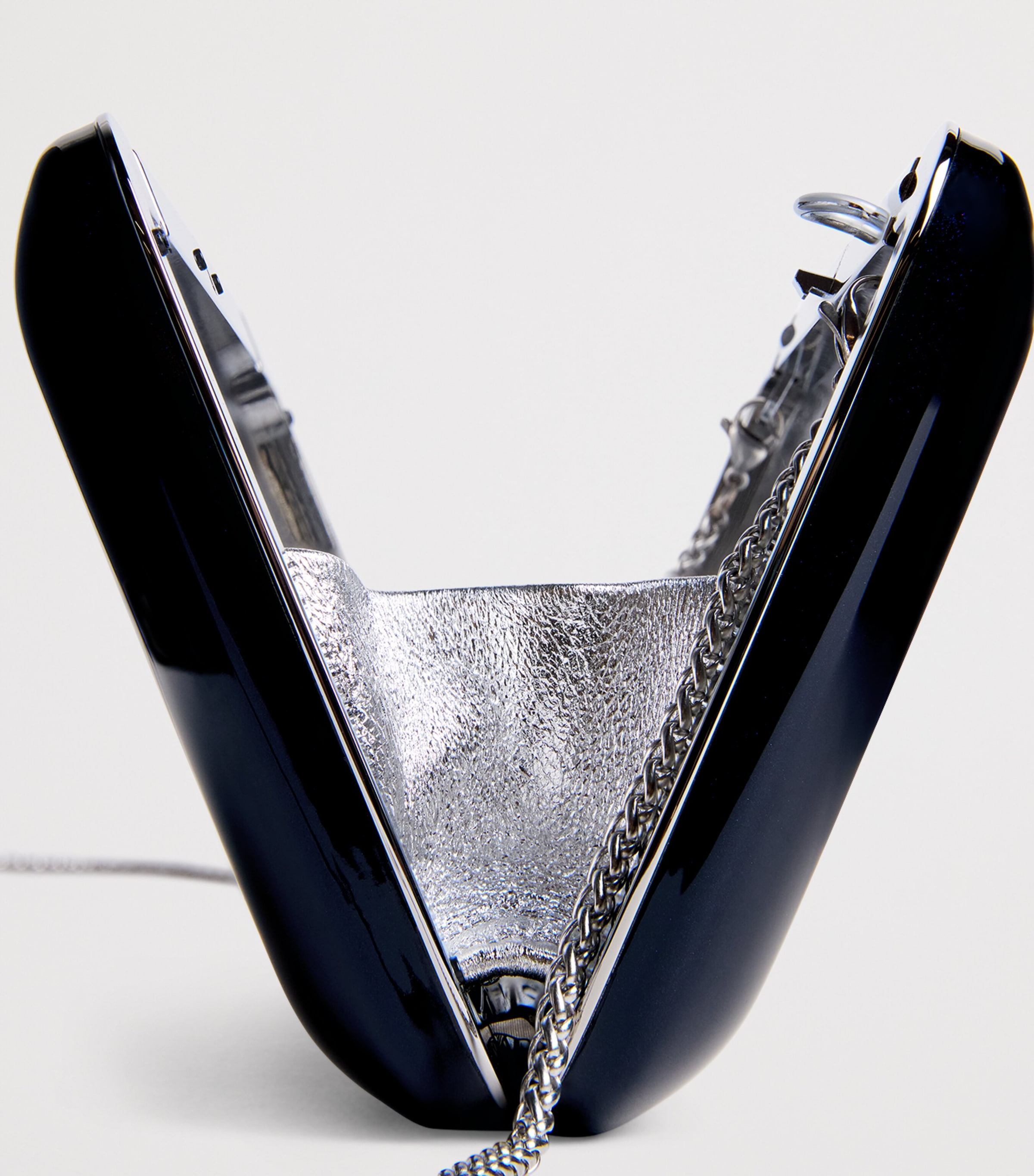 Glittered Finley Clutch Bag NAVY Image 6