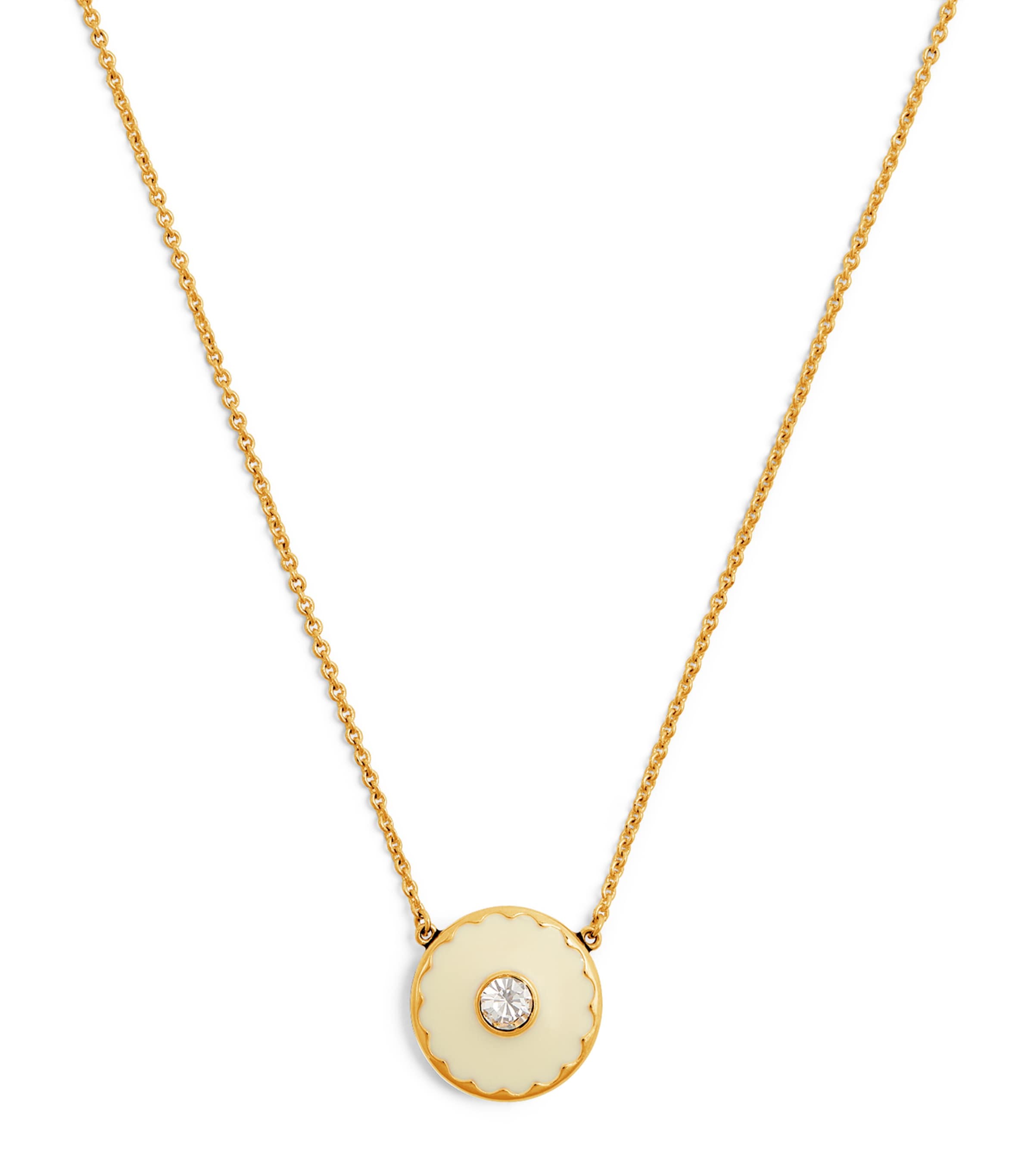 Marc Jacobs The The Medallion Pendant Necklace In Ivory