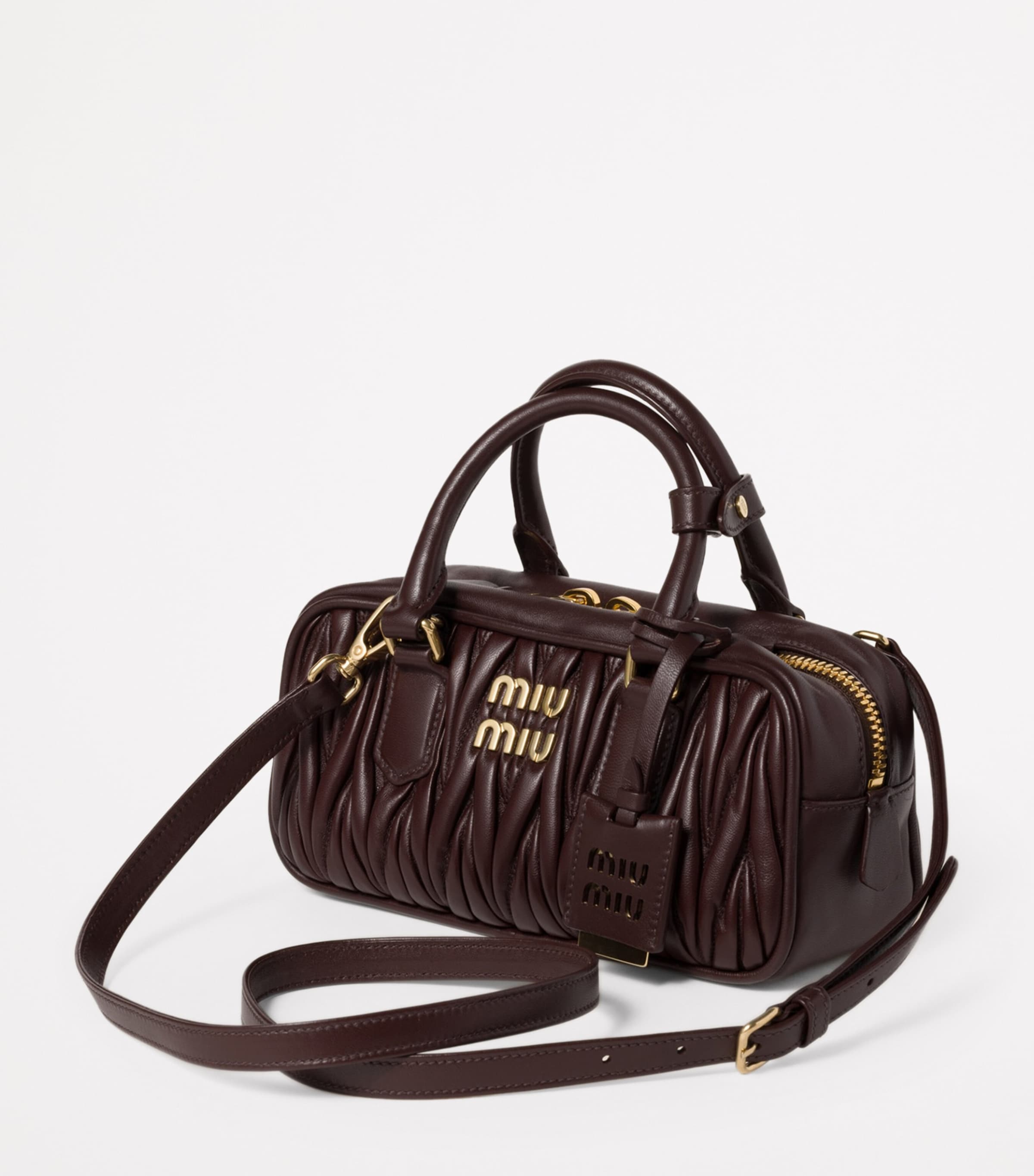 Matelassé Leather Arcadie Top-Handle Bag F0NBL Image 3