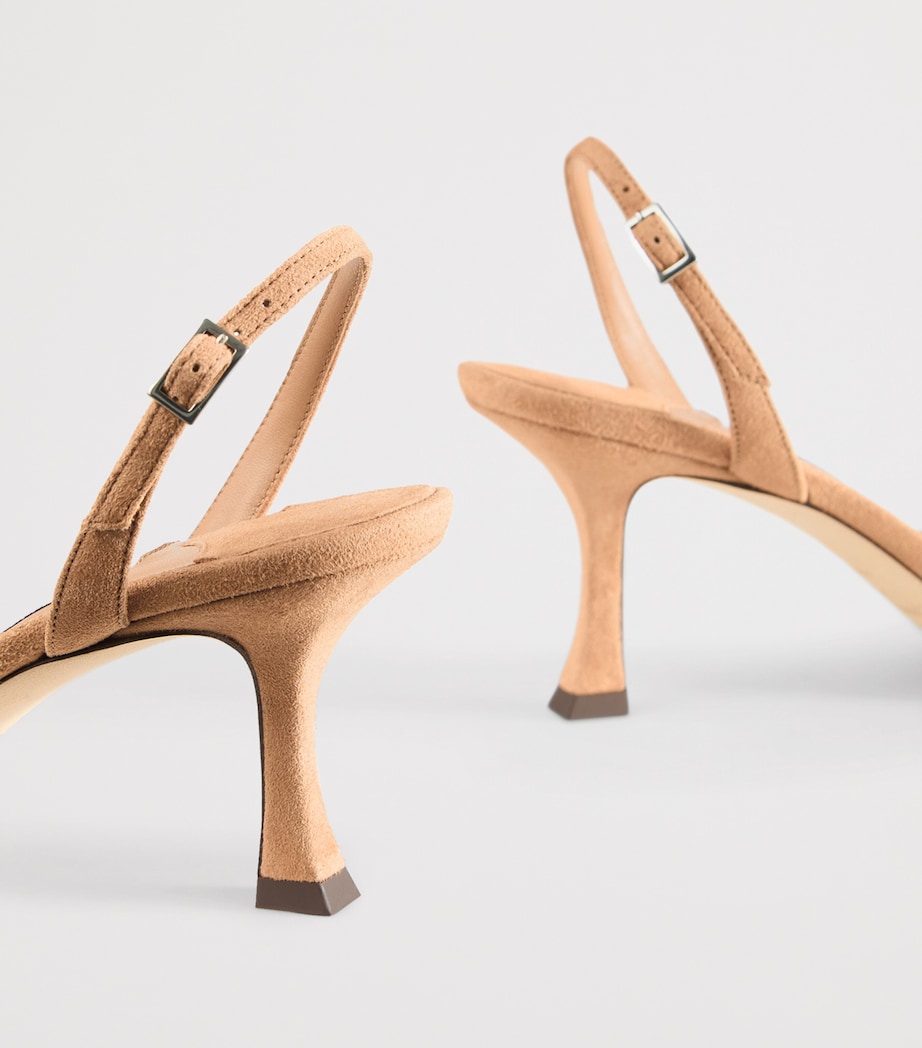 Elsy 70 Suede Heeled Sandals TOFFEE Image 3