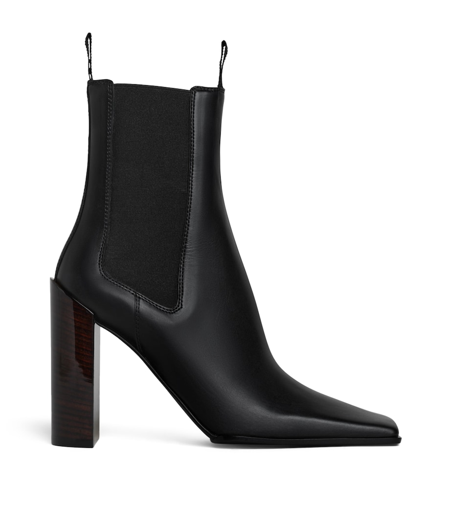 Alaïa Leather Heeled Chelsea Boots 90 Noir Image 1