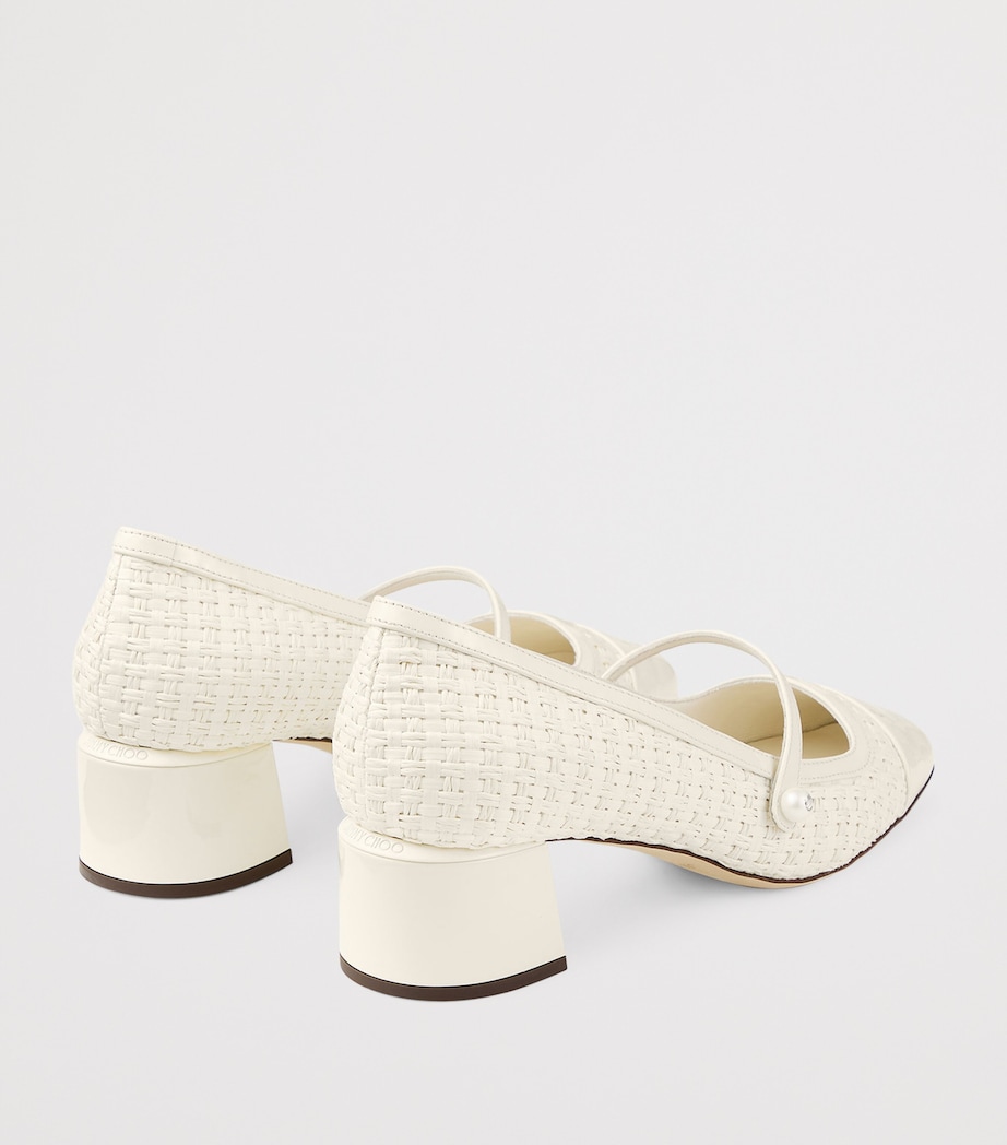 Elisa 45 Woven Mary Jane Pumps LATTE/LATTE Image 4