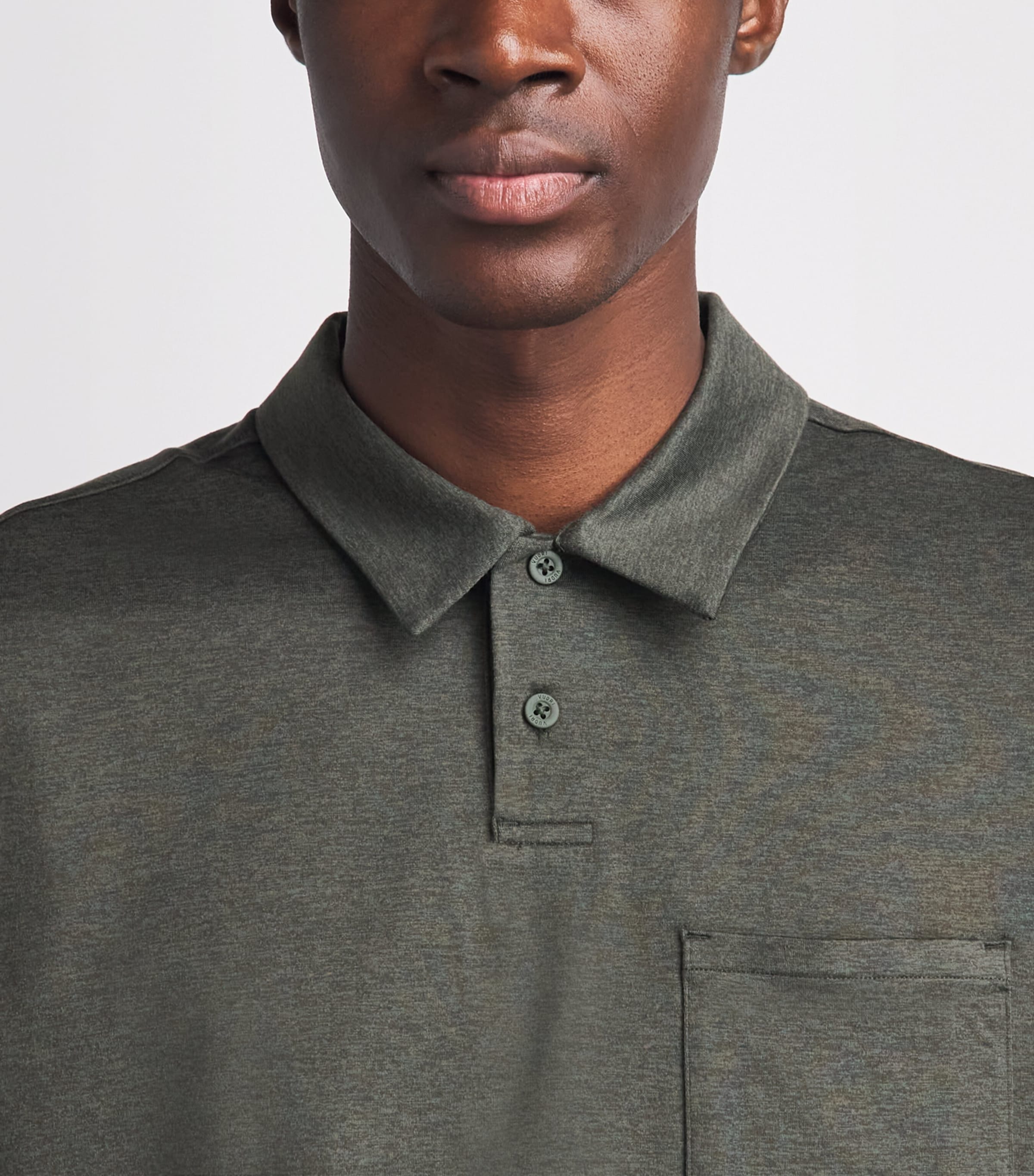 VUORI Mens Ponto Performance Polo Shirt Hta Army Heath Image 3