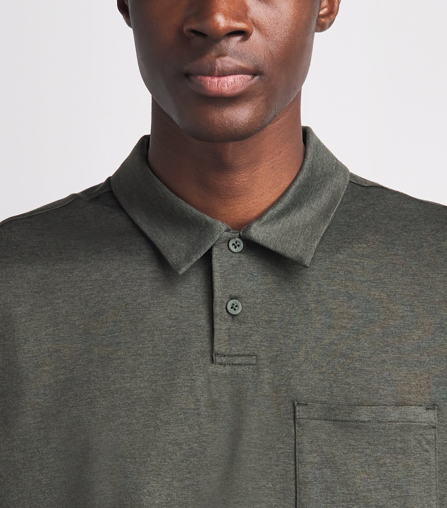 VUORI Mens Ponto Performance Polo Shirt Hta Army Heath Image 3