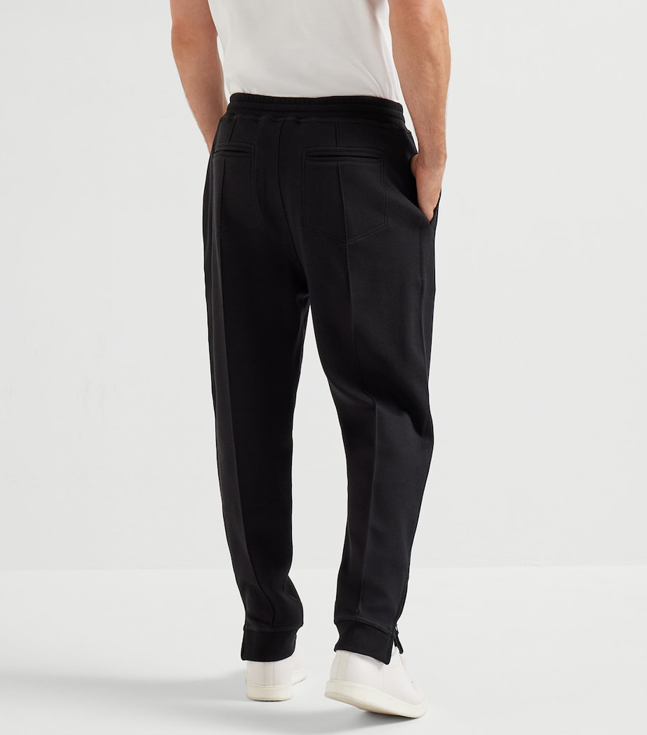 Cotton-Blend Pleated Sweatpants C101 Image 4