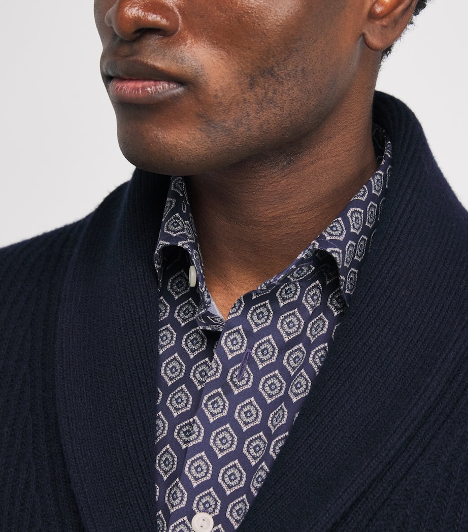 Cotton Twill Geometric Print Contemporary Fit Shirt 28NAVY BLUE Image 6