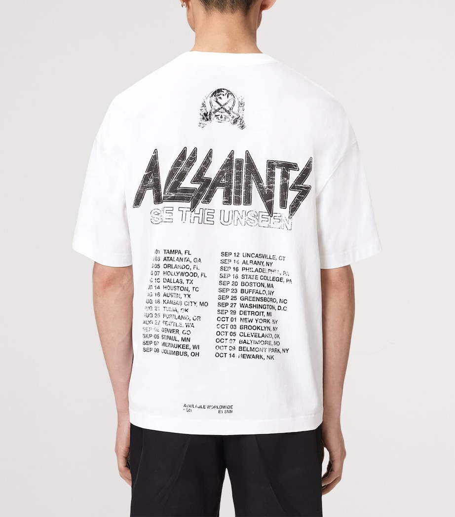 AllSaints Mens Organic Cotton Chromium T-Shirt Ashen White Image 4