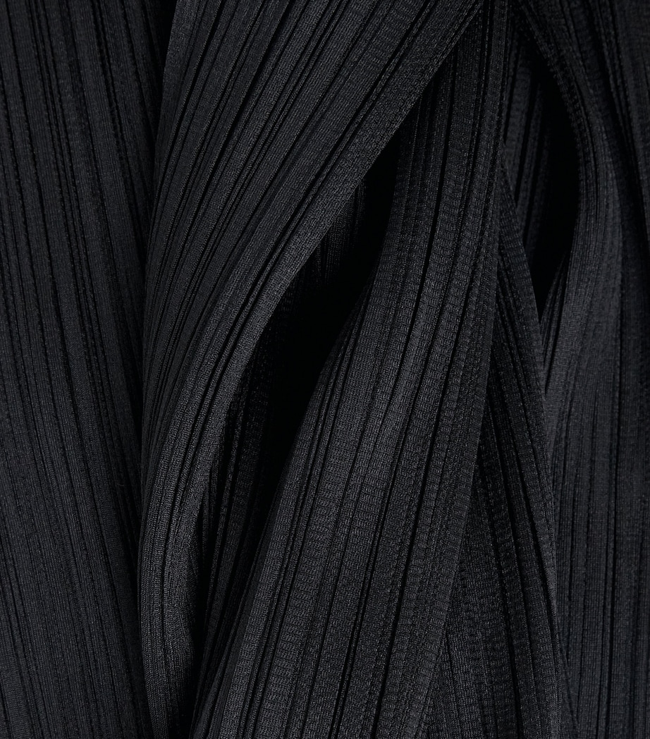 Pleats Please Issey Miyake Womens Swing Solid Midi Tunic Dress Black Image 6