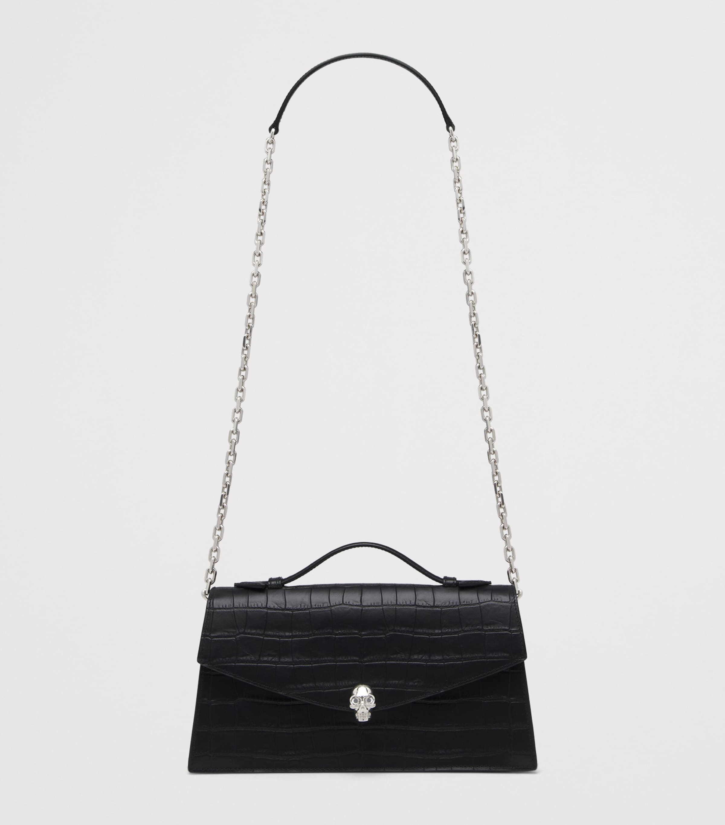 McQueen Leather Skull Top-Handle Bag Image 3